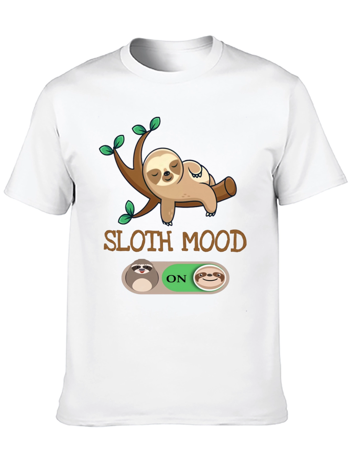 Black Sloth Mood On Graphic T-Shirt - Black view 10
