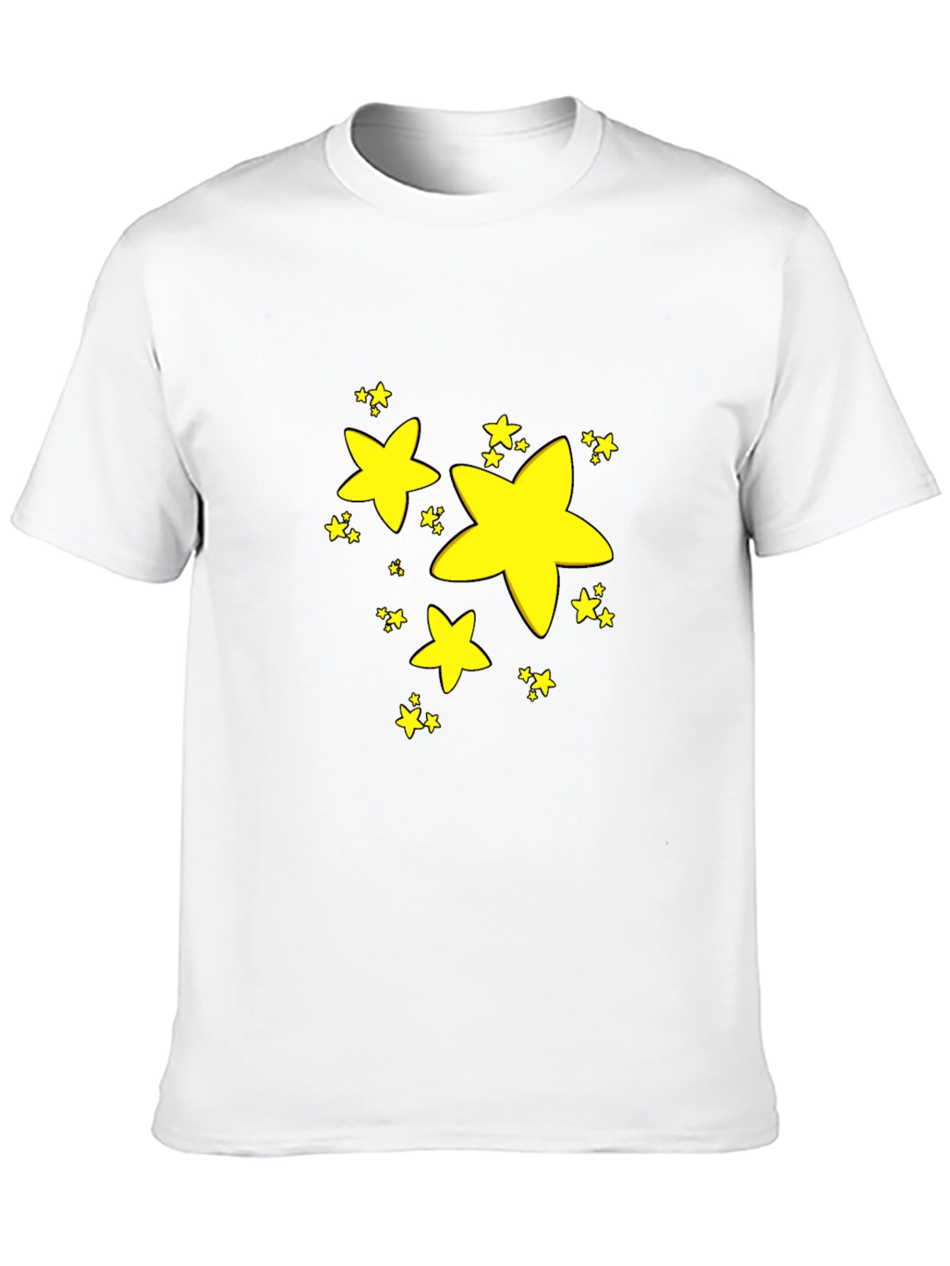 Black Stars Graphic Black T-Shirt view 10
