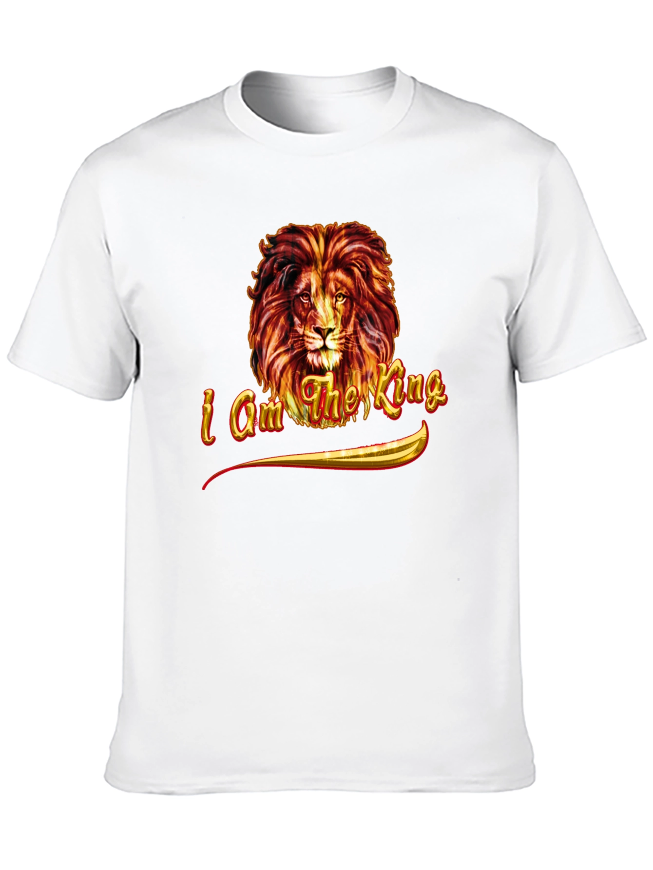 Black I am the King Lion Graphic Tee - Black view 10