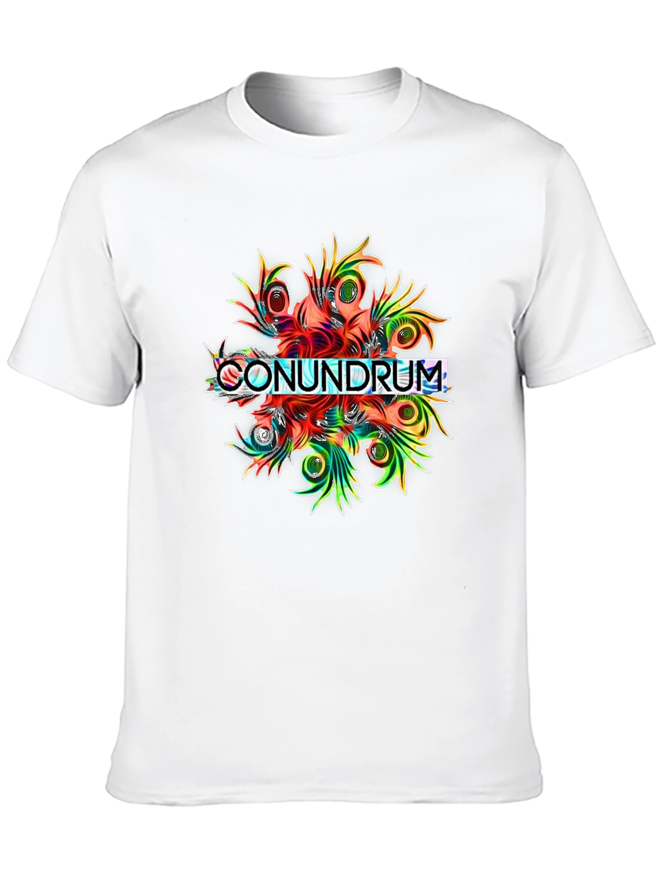 Black Conundrum Graphic Print Black T-Shirt view 10