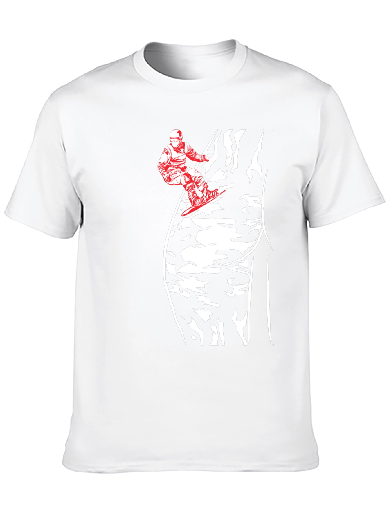 Black Snowboarder Butt Print Tee - Black Cotton Blend view 10