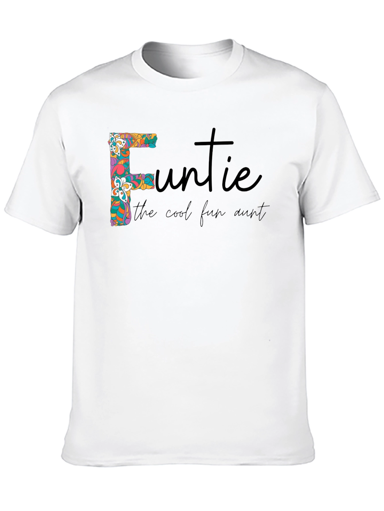 Black Fun Auntie Graphic Tee view 10