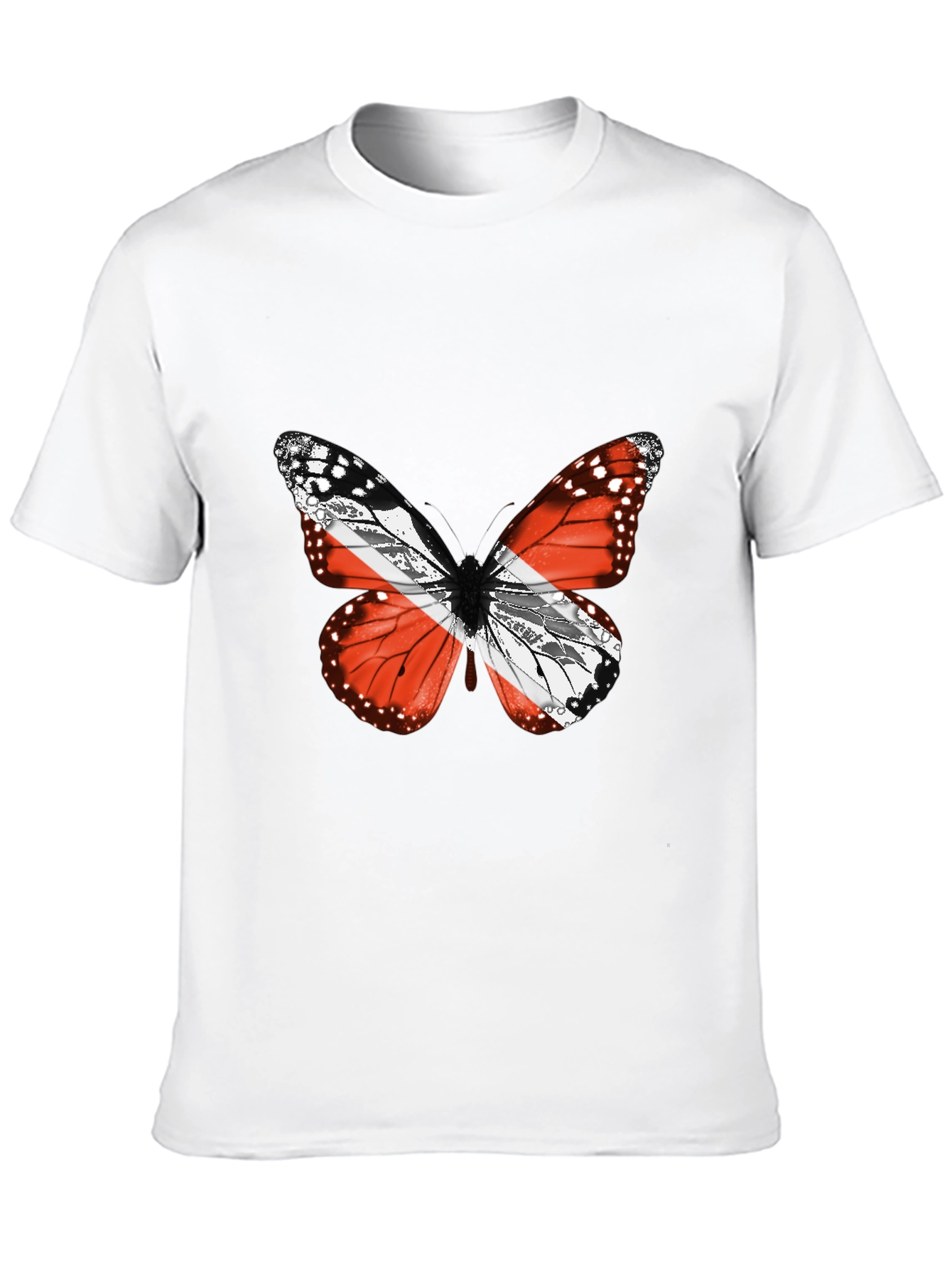 Black Butterfly Trinidad & Tobago Flag T-Shirt view 10