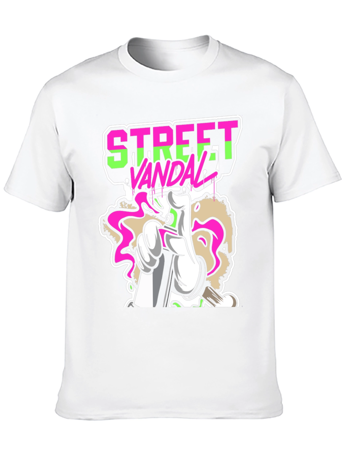 Black Street Vandal Graffiti Graphic Tee - Black view 10