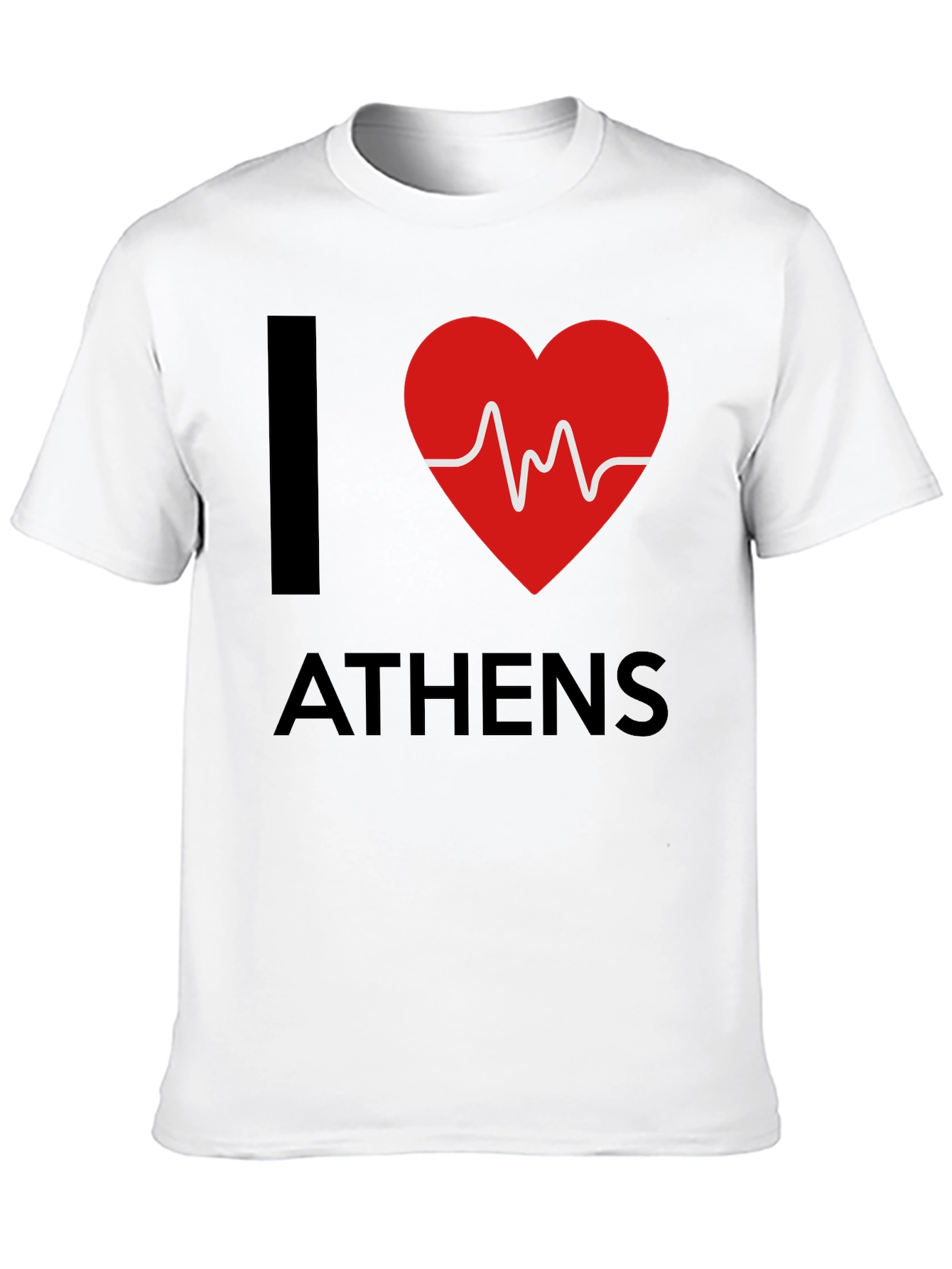 Black I Heart Athens Graphic Tee - Black view 10