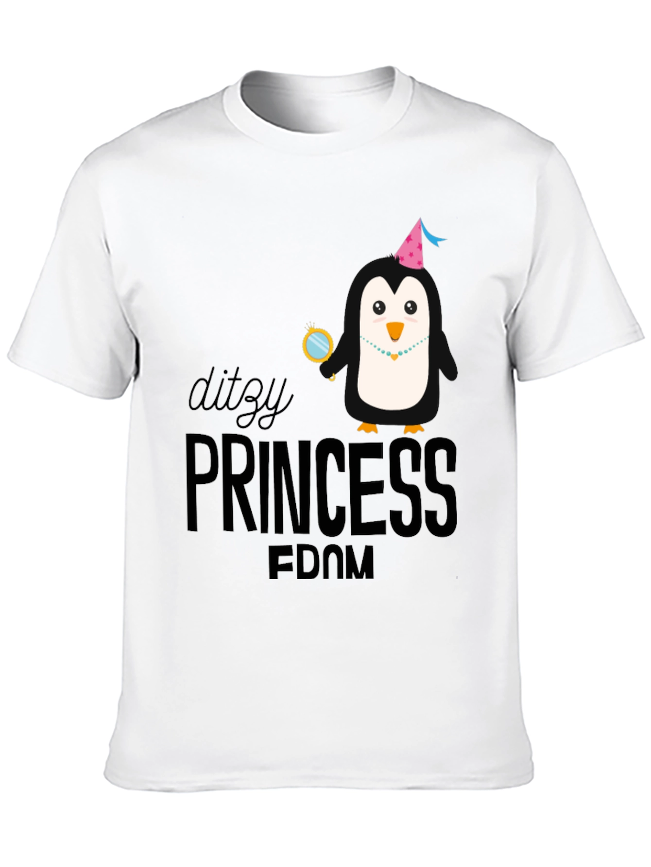 Black Dizzy Princess Penguin Graphic Tee view 10