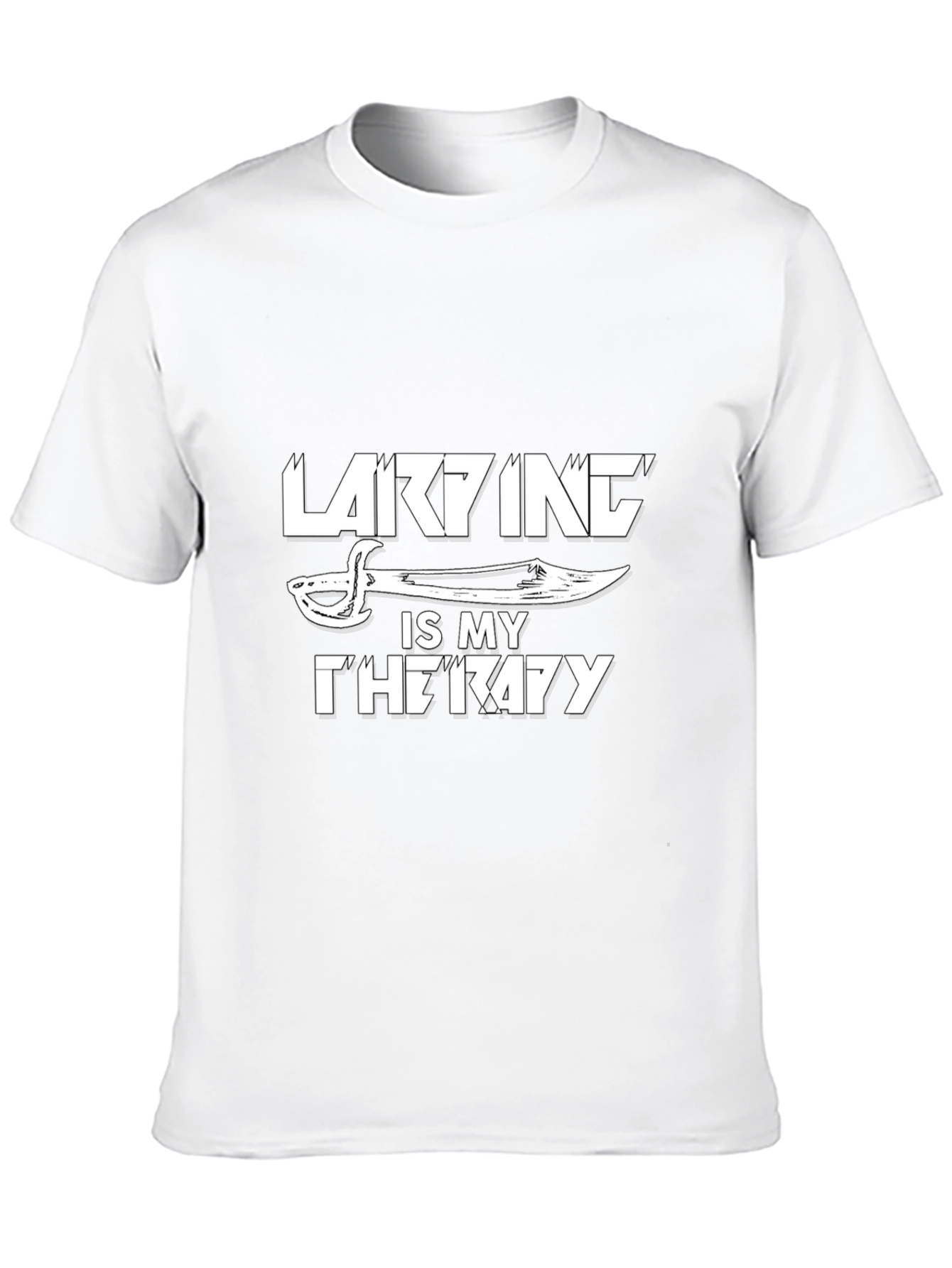 Black Larking is My Therapy Graphic T-Shirt view 10