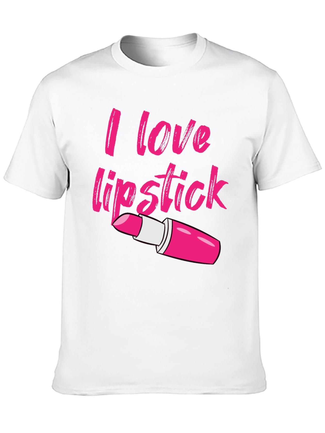 Black I Love Lipstick Graphic Tee - Unisex Cotton Blend view 10