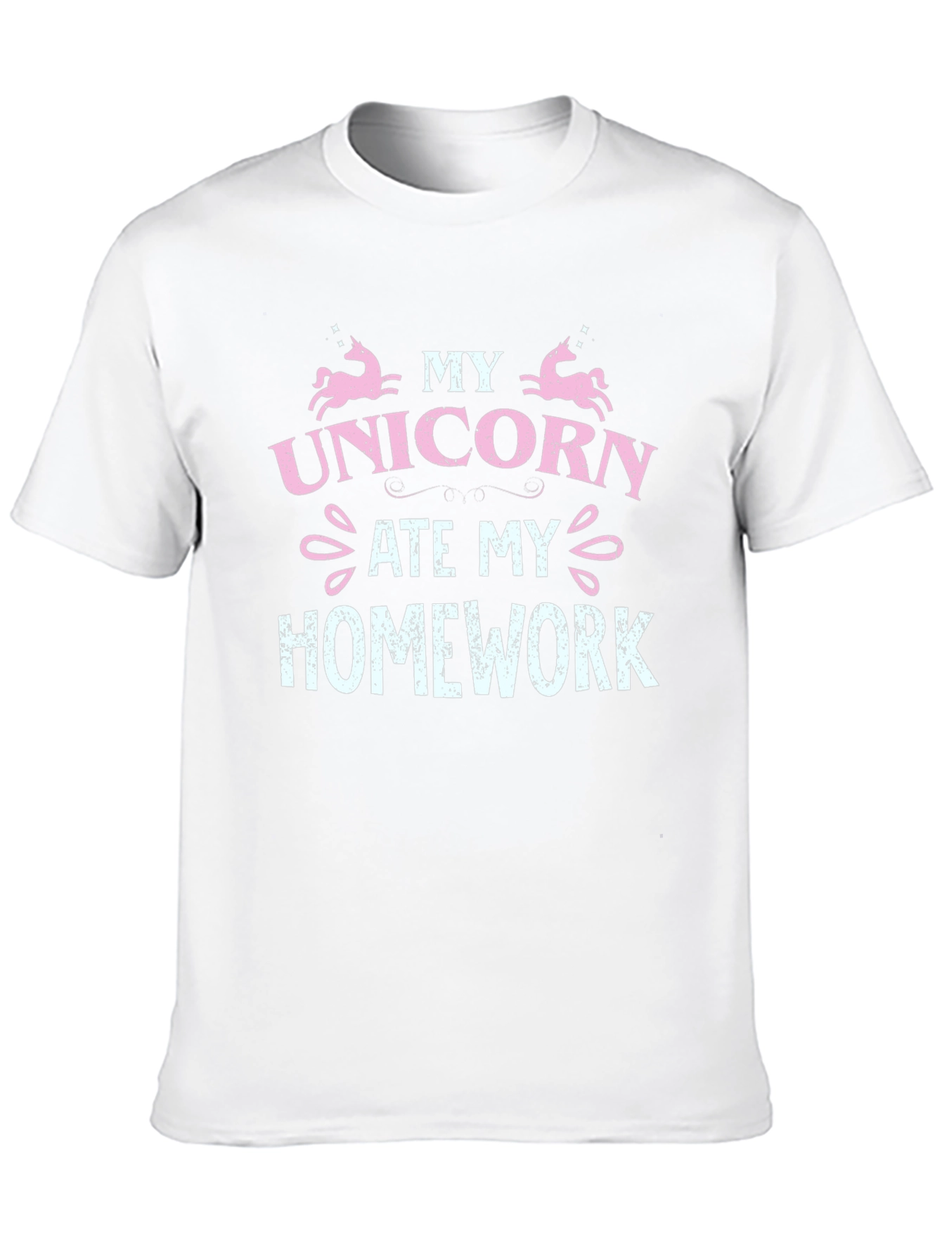 Black My Unicorn Ate My Homework T-Shirt view 10