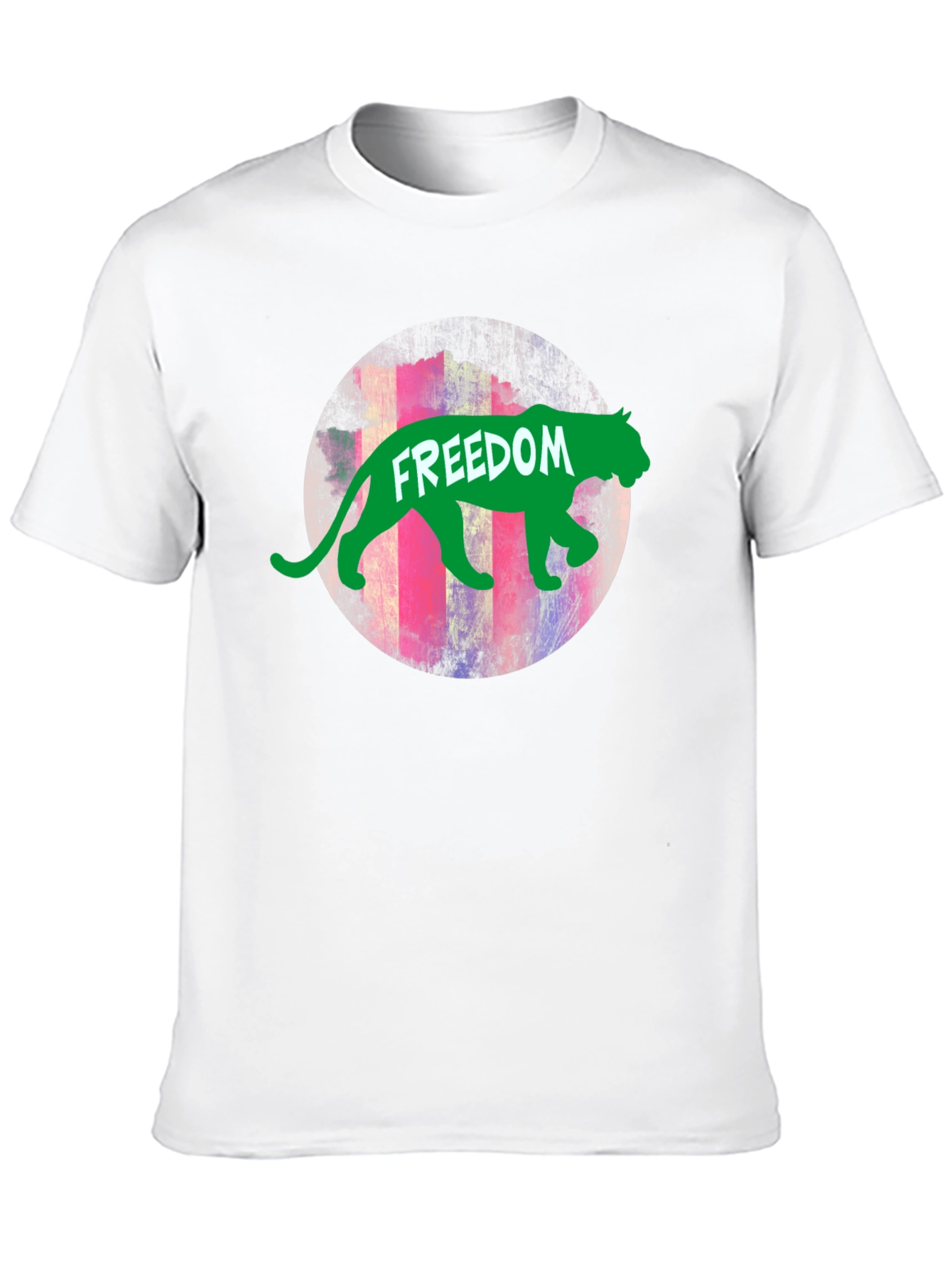 Black Freedom Graphic Tee - Green Panther view 10