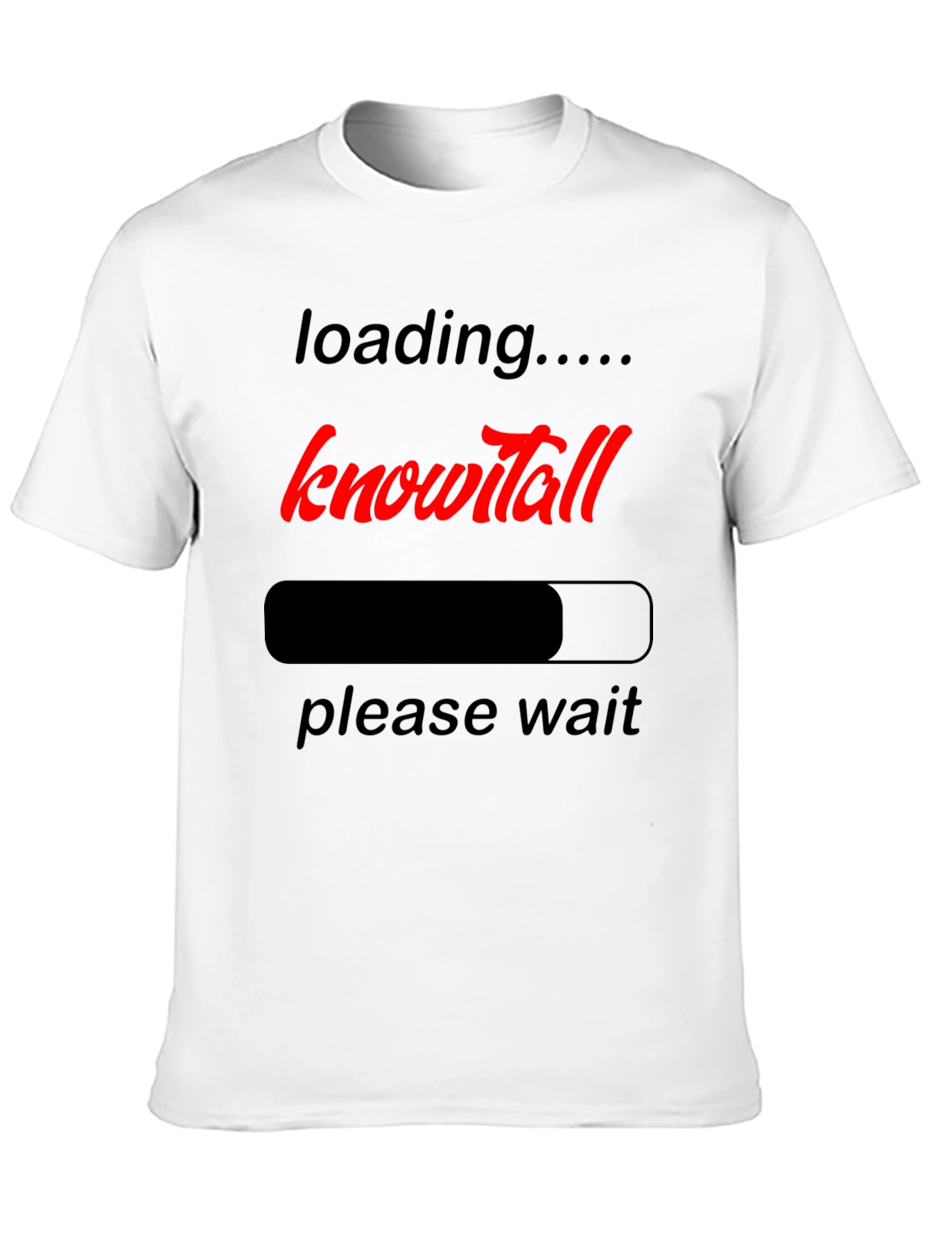 Black Know-it-all Loading Black Graphic T-Shirt view 10
