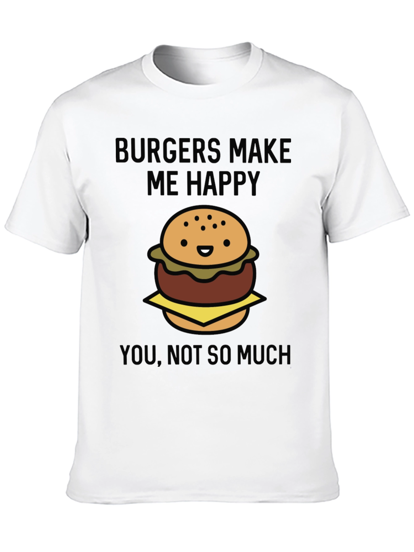 Black Burger Graphic Tee - Funny Men's T-Shirt view 10