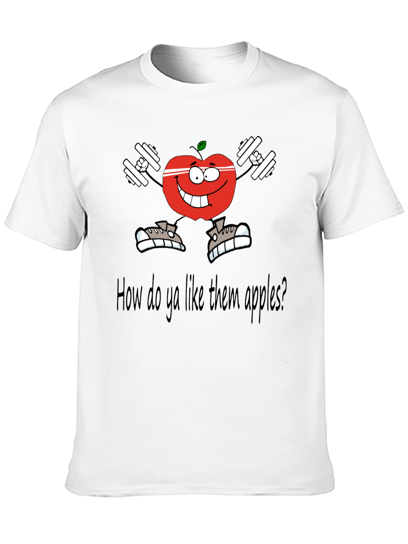 Black How Do Ya Like Them Apples Funny Workout T-Shirt view 10