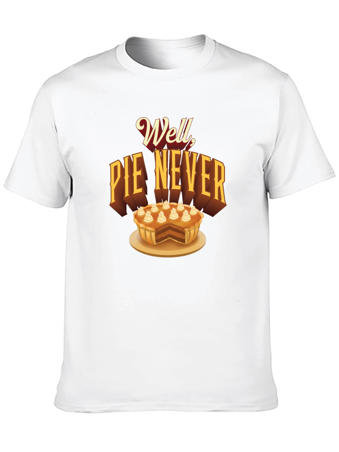 Black Well Pie Never Funny Graphic T-Shirt view 10