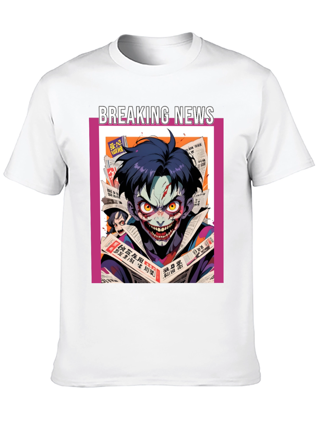 Black Breaking News Joker Graphic Tee - Black Cotton view 10