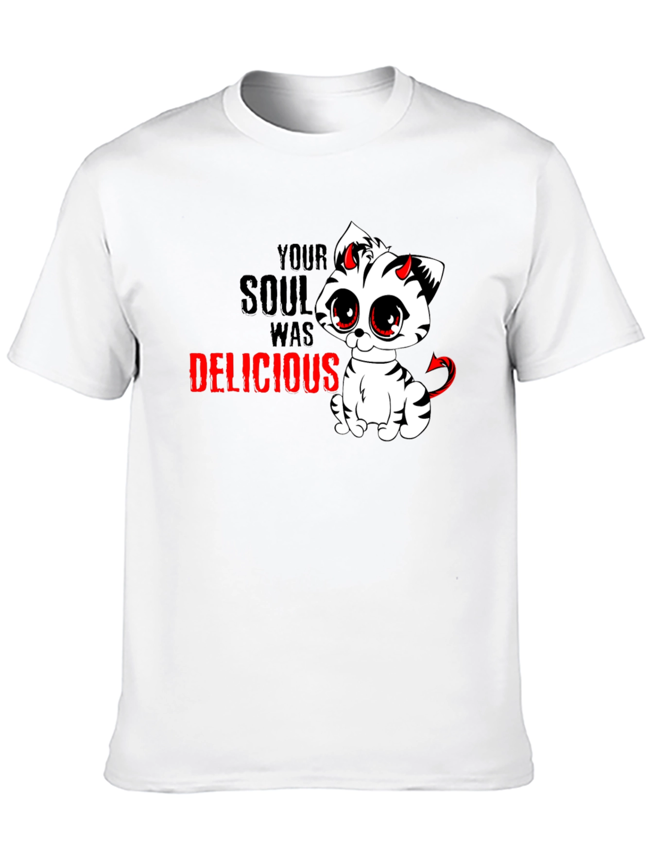 Black Devil Cat T-Shirt - Your Soul Was Delicious view 10