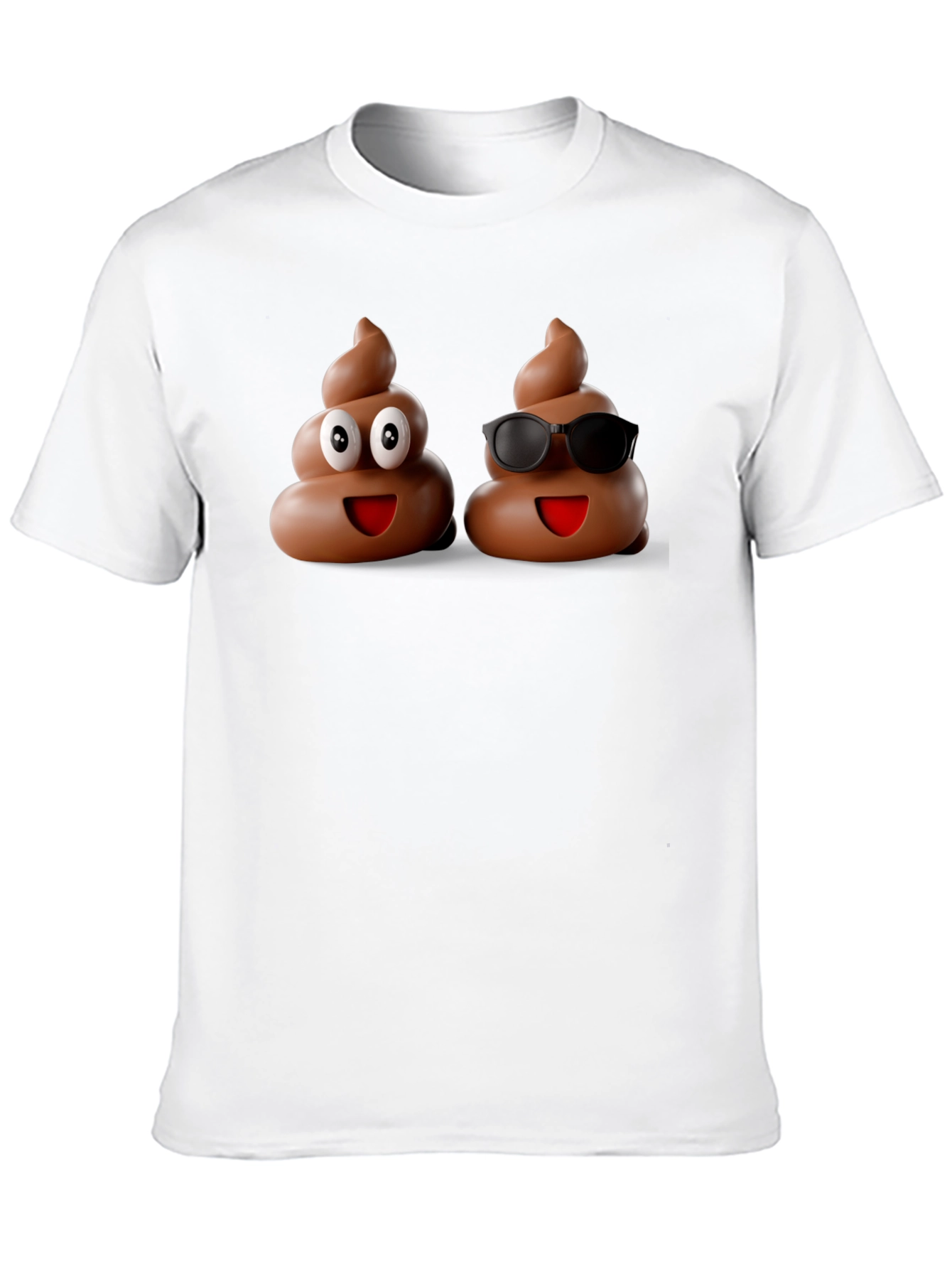 Black Funny Poop Emoji Graphic Black T-Shirt view 10
