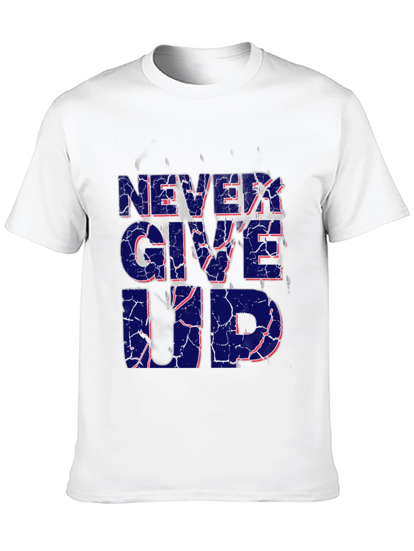 Black Never Give Up Graphic Print T-Shirt view 10