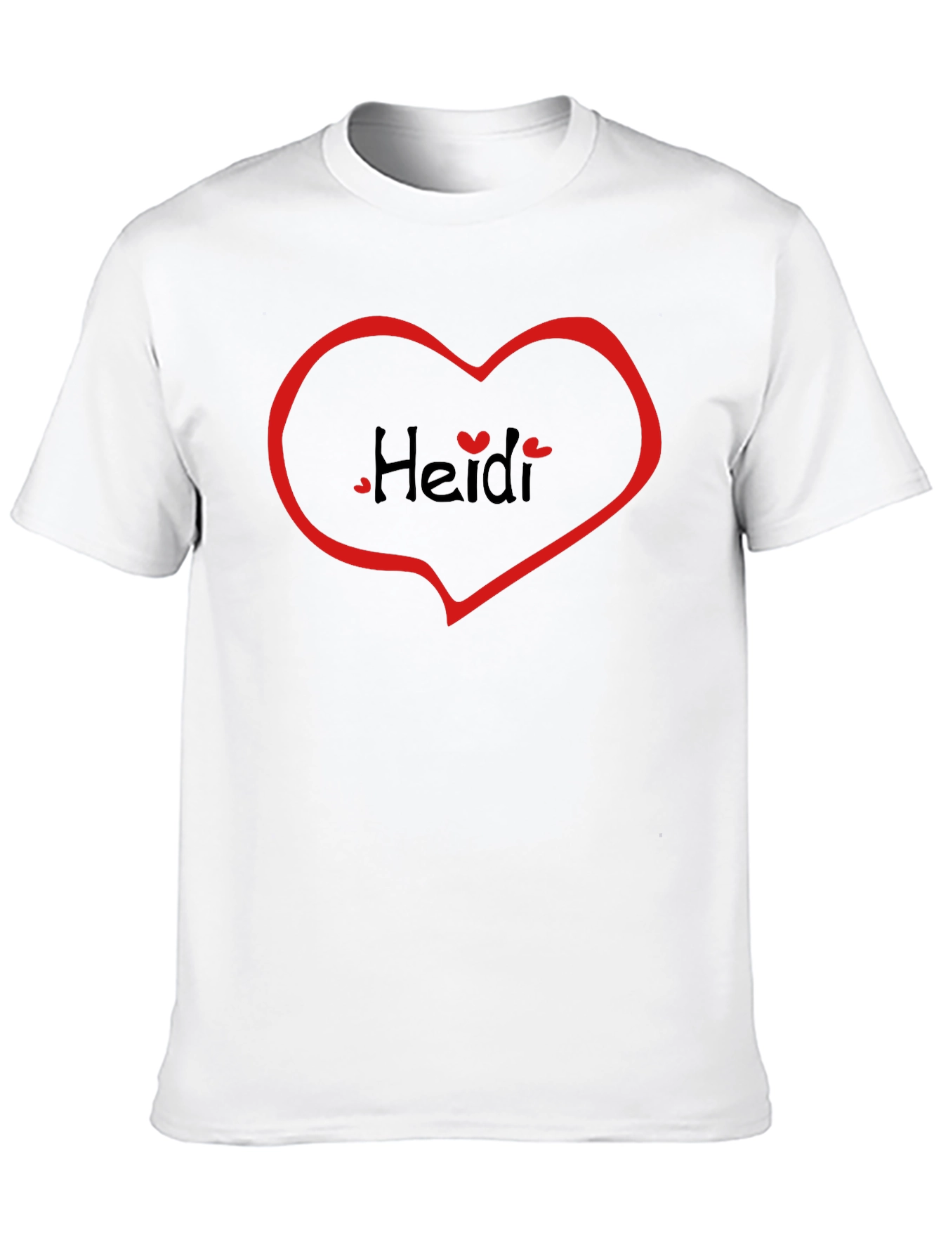 Black Heidi Heart Tee - Black Casual T-Shirt view 10