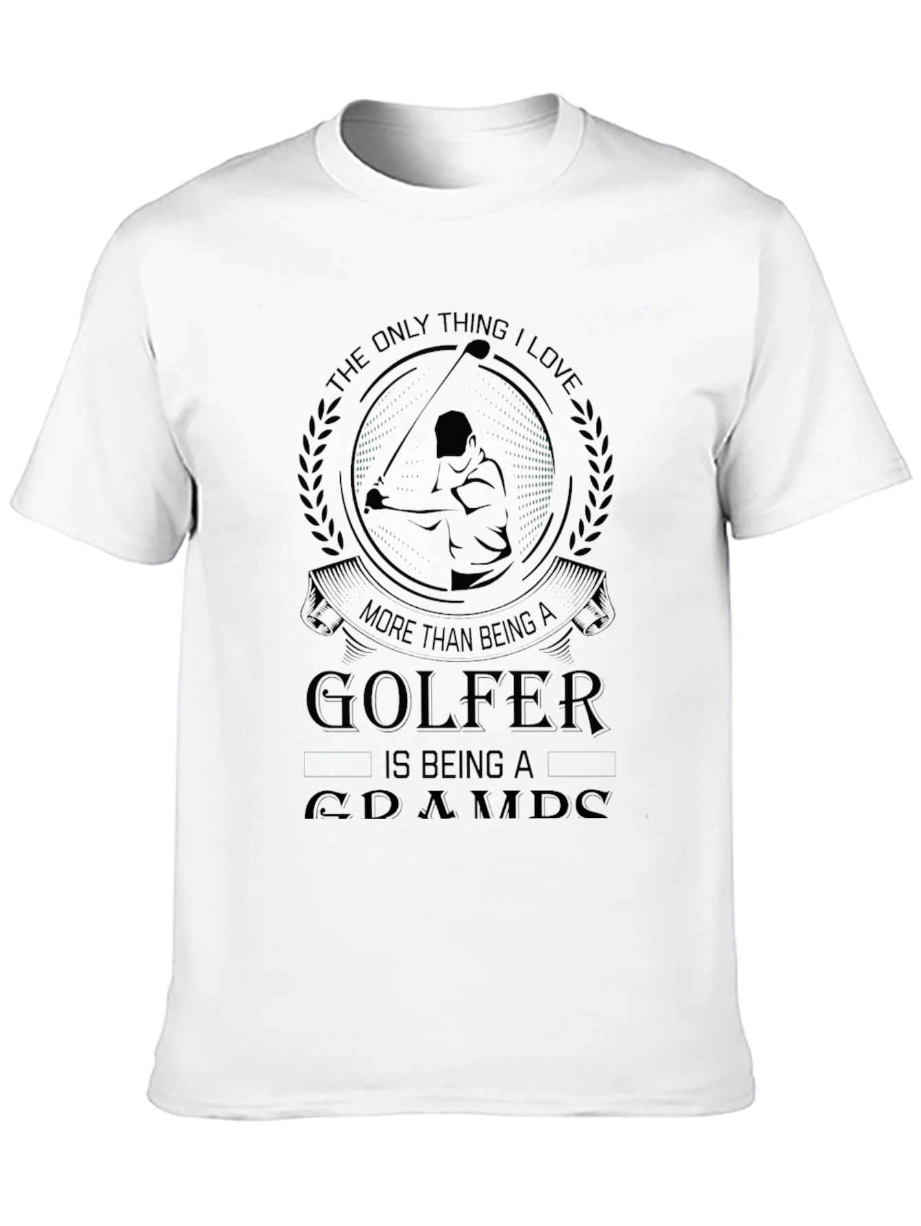 Black Golfer Grandpa T-Shirt - The Only Thing I Love More view 10