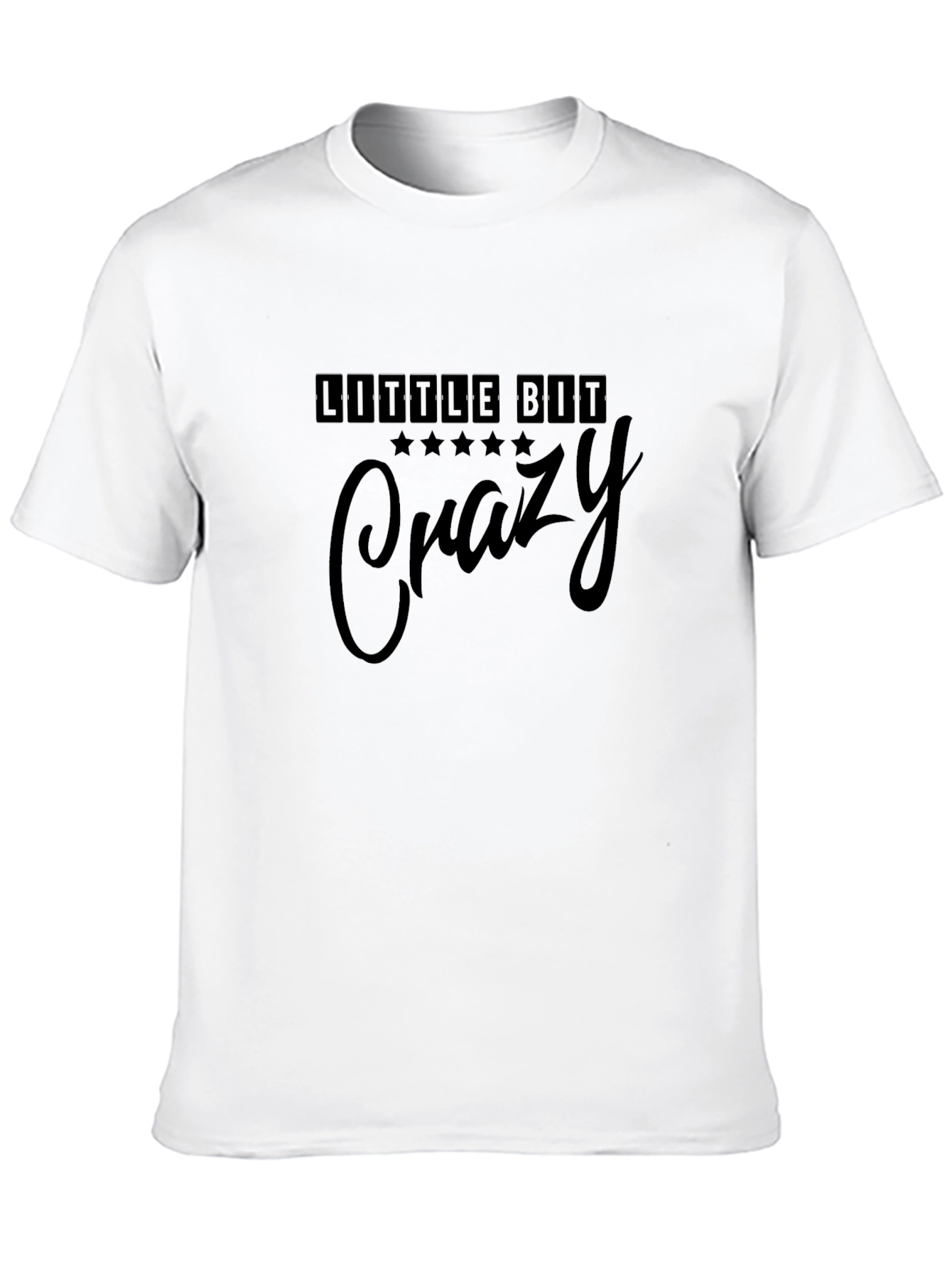 Black Little Bit Crazy Graphic Tee - Black Cotton Blend view 10