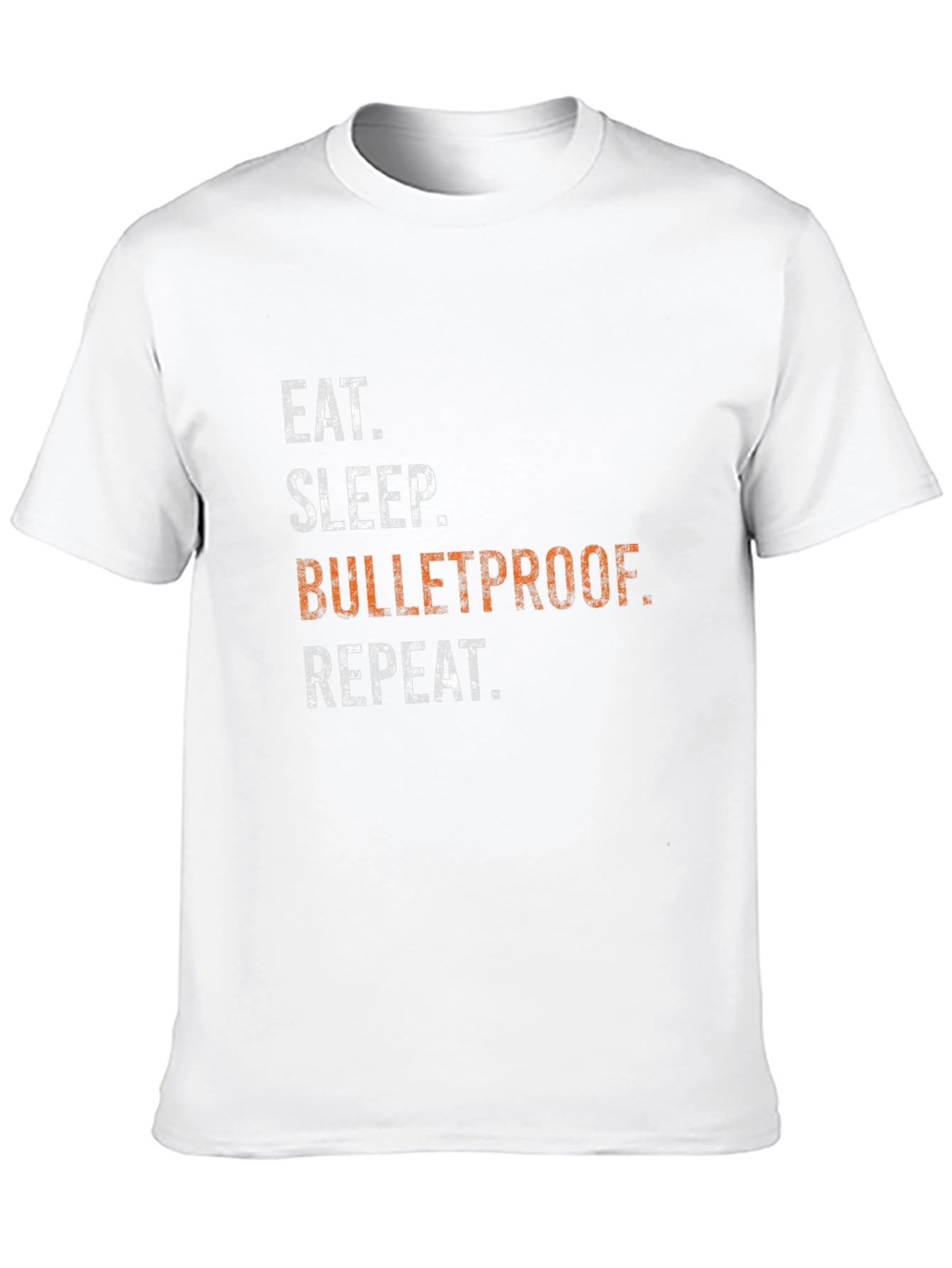 Black Eat Sleep Bulletproof Repeat Graphic Tee - Black view 10