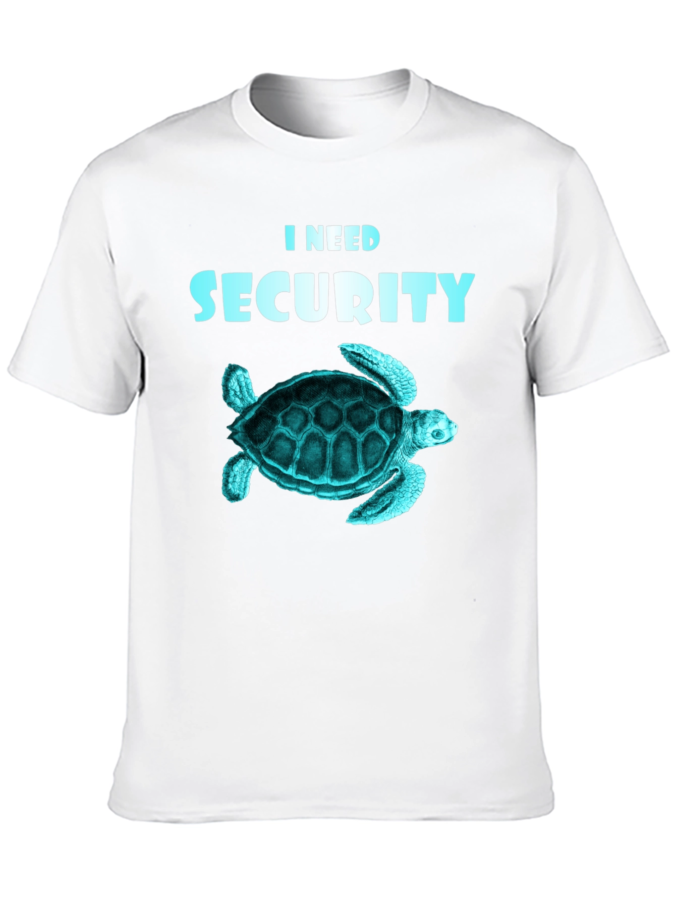 Black I Need Security Turtle T-Shirt view 10