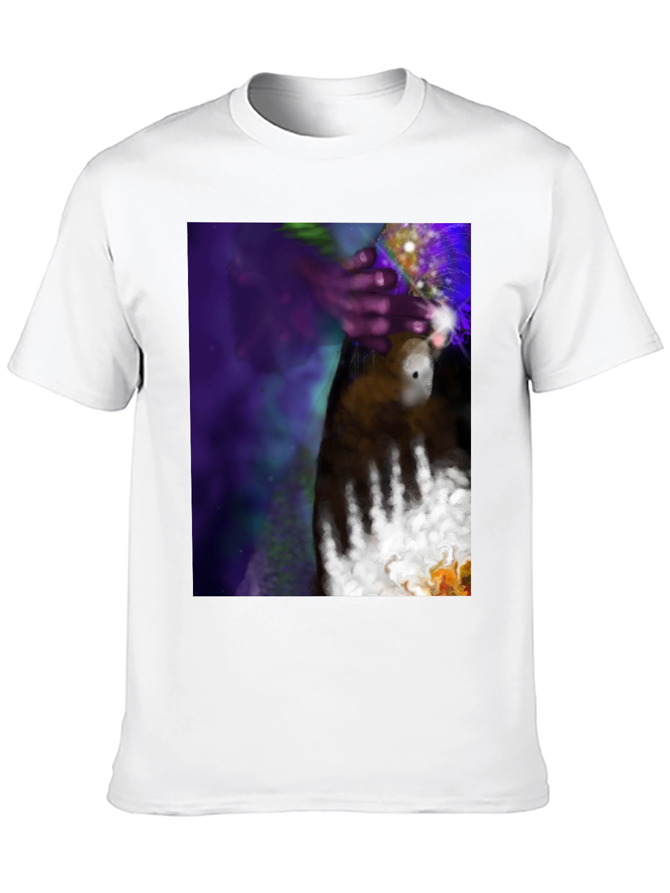 Black Abstract Hand Art Tee - Black view 10