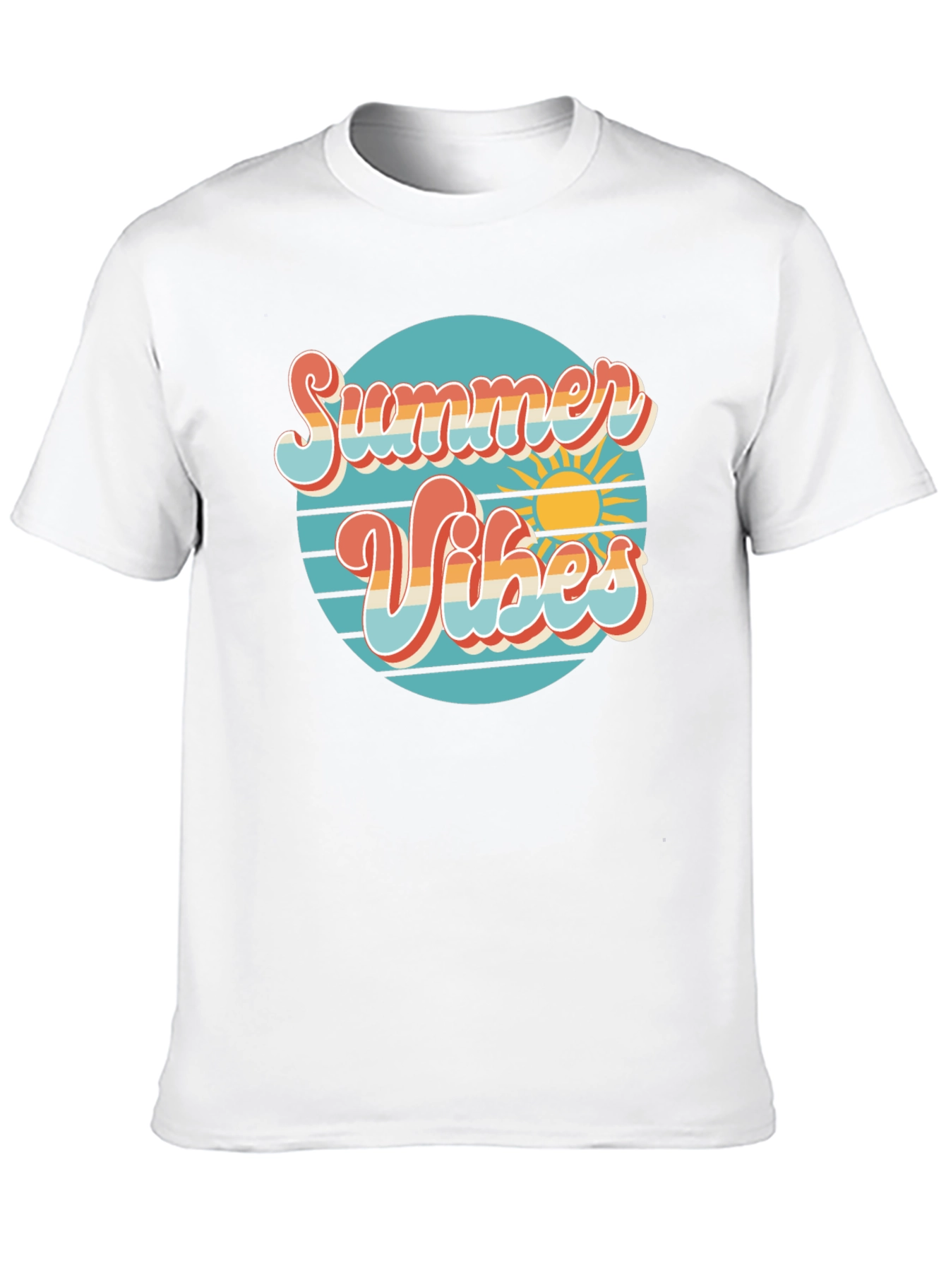 Black Summer Vibes Retro T-Shirt - Graphic Tee view 10