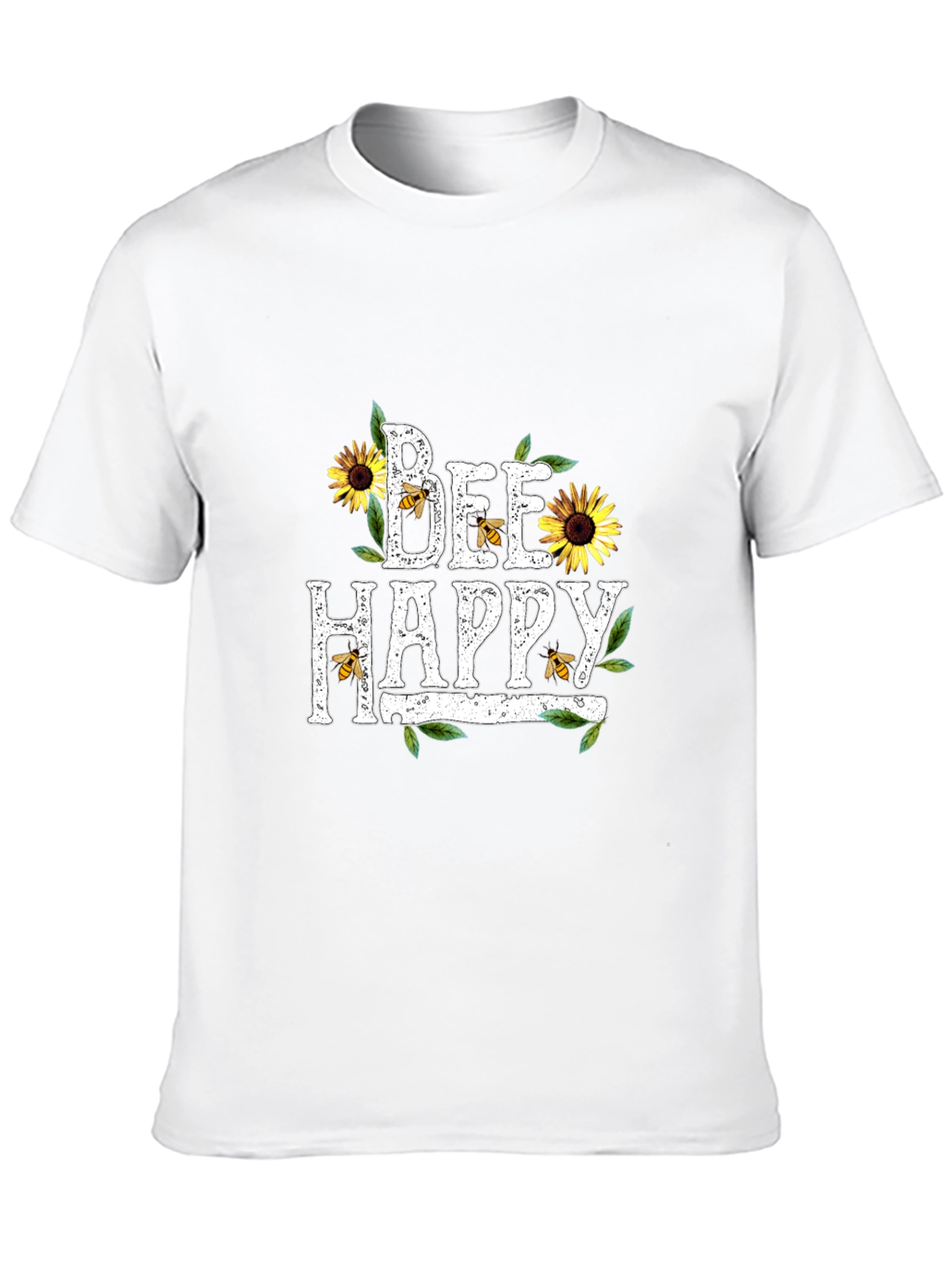 Black Bee Happy Sunflower Graphic T-Shirt view 10