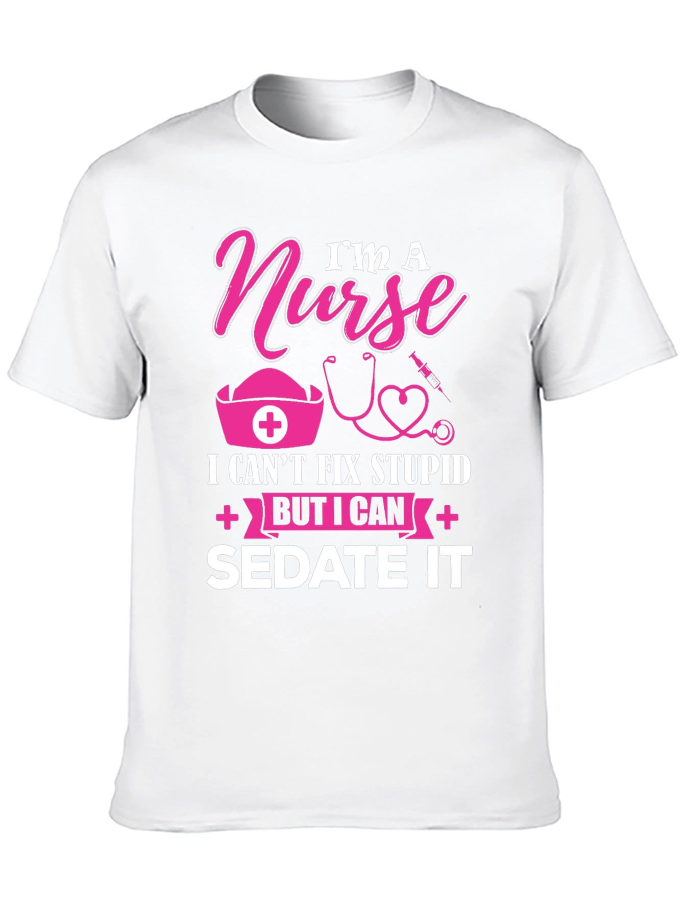 Black I'm A Nurse Funny T-Shirt view 10