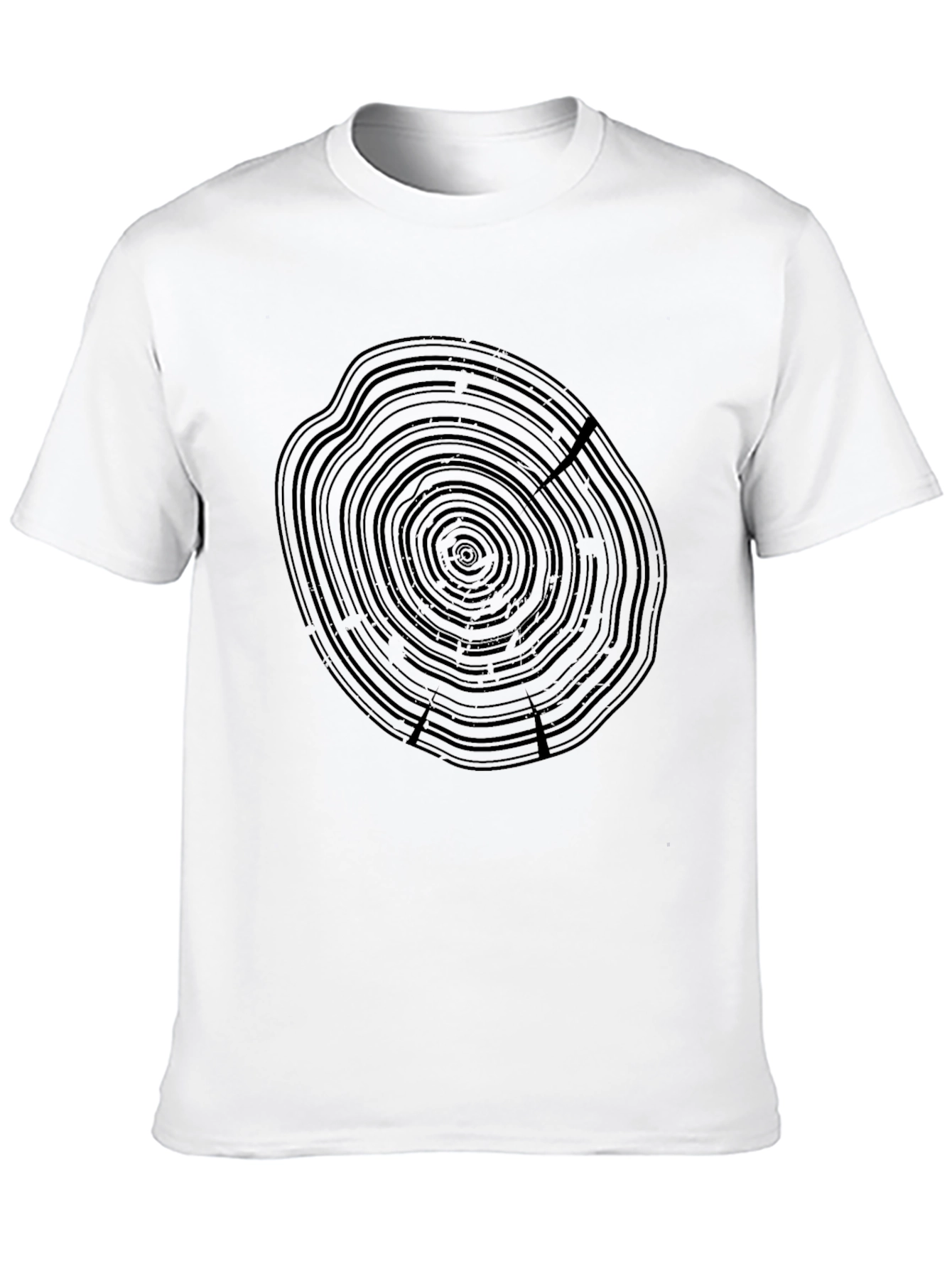 Black Tree Ring Graphic T-Shirt - Black view 10