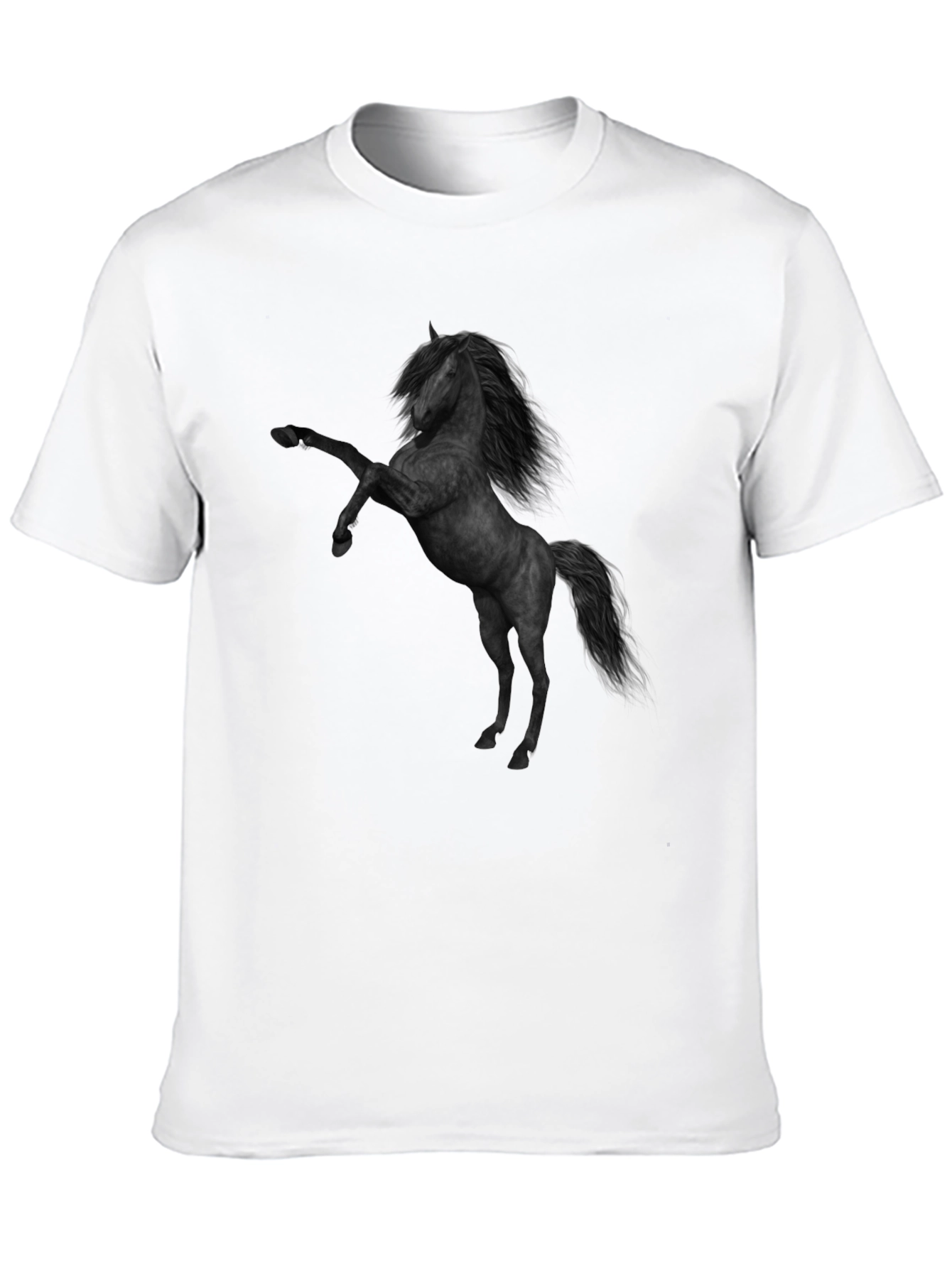 Black Black Horse Graphic Tee - Stylish Men's T-Shirt view 10