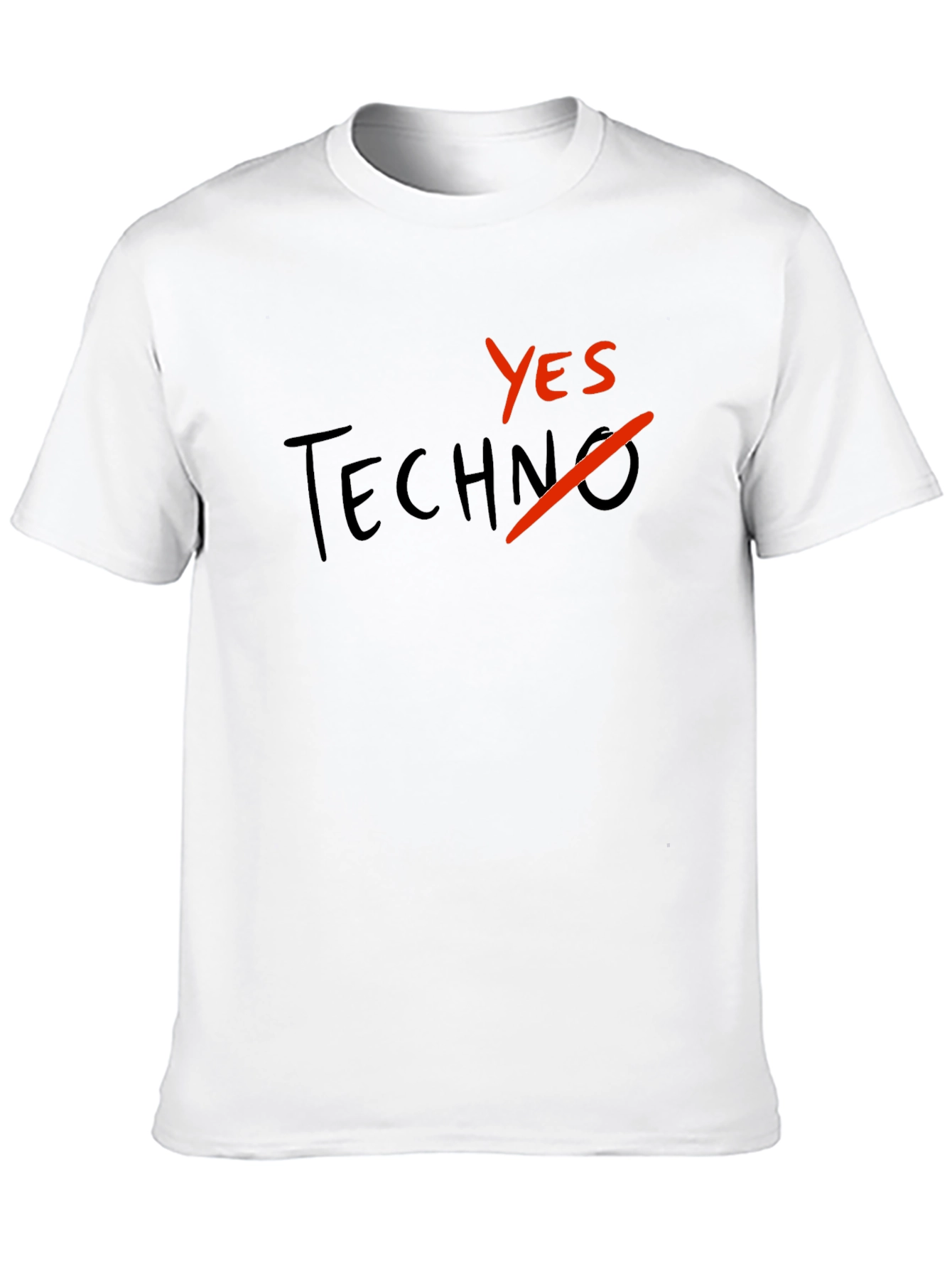Black Yes To Techno T-Shirt - Bold Graphic Tee view 10