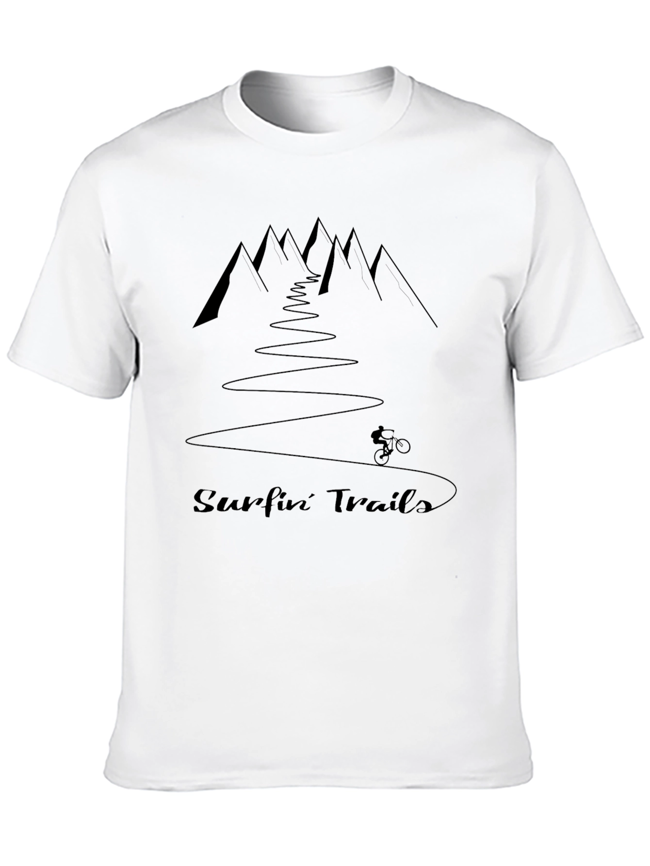 Black Surfin' Trails Black Graphic Tee view 10