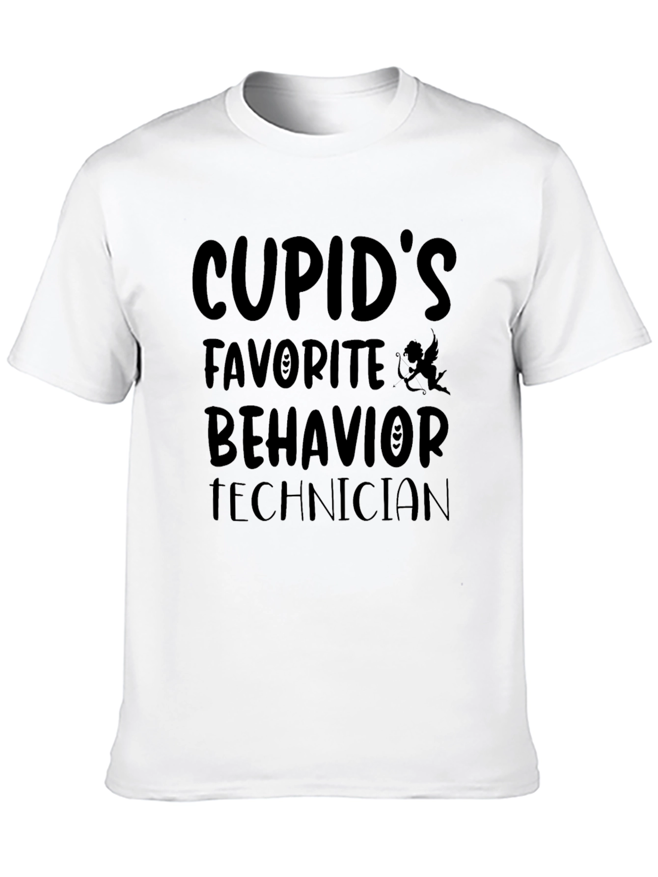 Black Cupid's Favorite Behavior Technician Black T-Shirt view 10