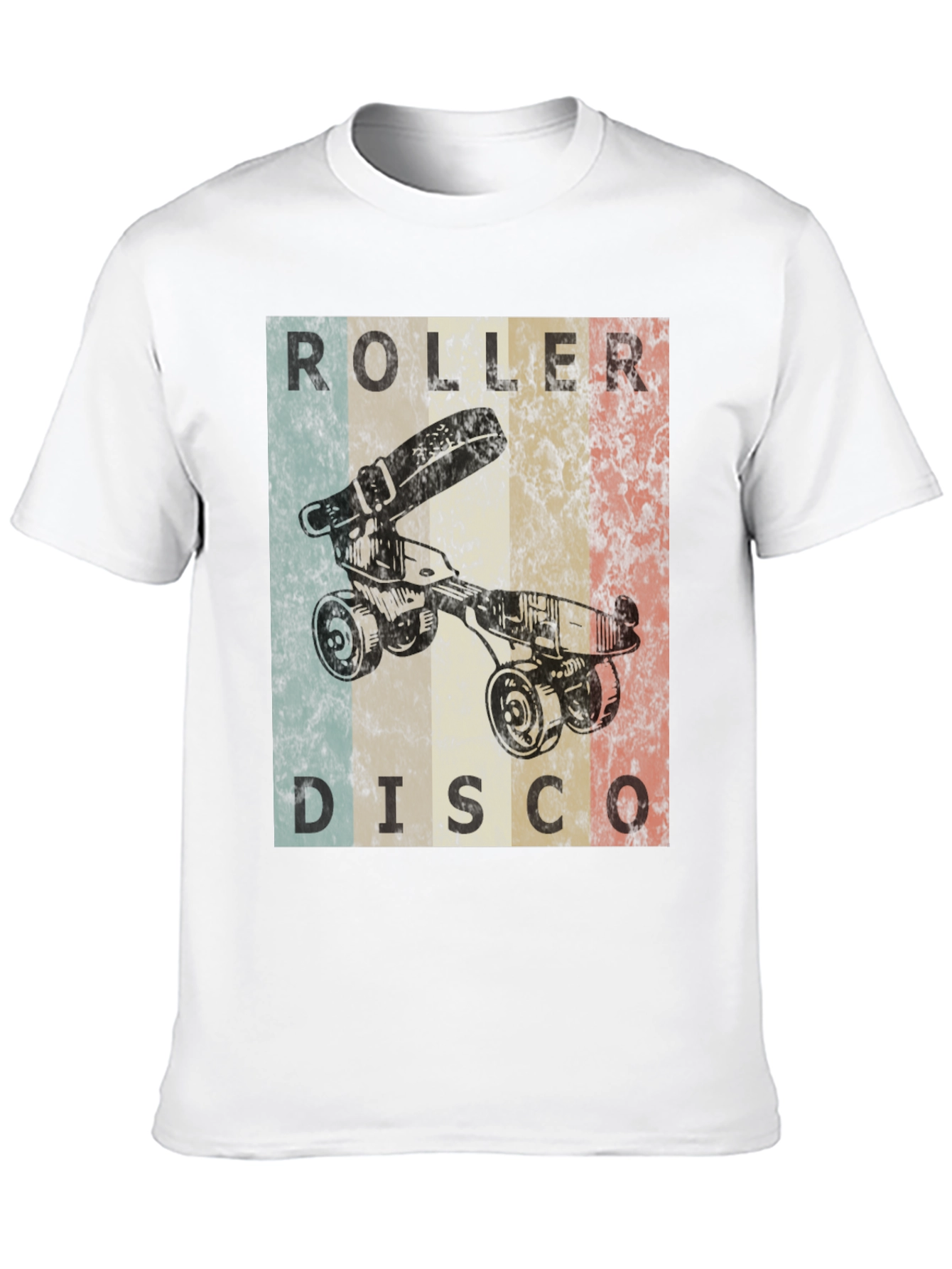 Black Retro Roller Disco T-Shirt - Vintage Skate Style view 10