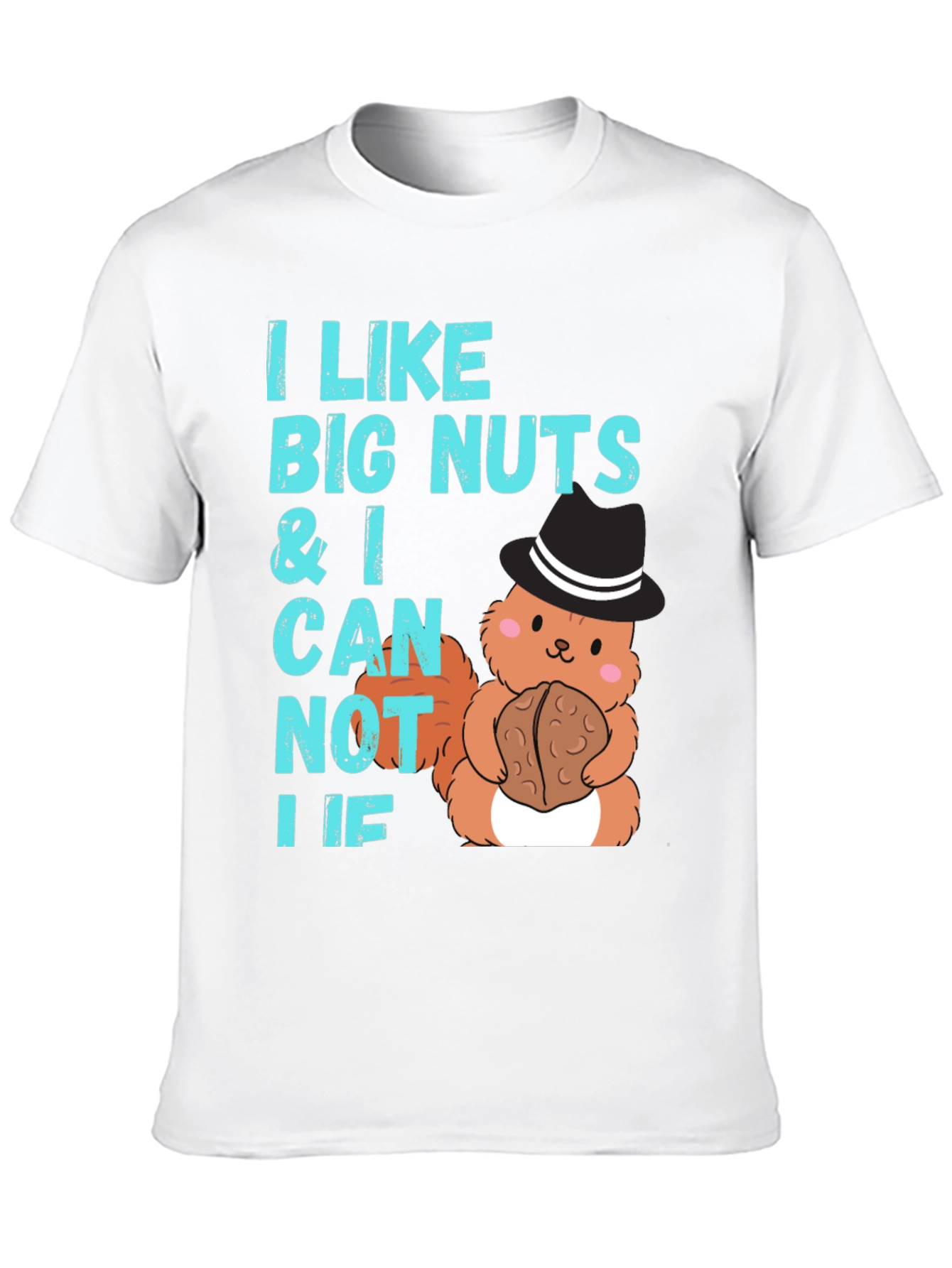 Black I Like Big Nuts Funny Squirrel T-Shirt view 10
