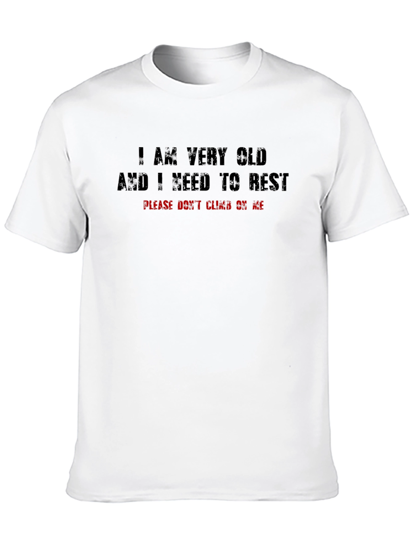 Black Humorous "I am Very Old" Graphic Tee view 10
