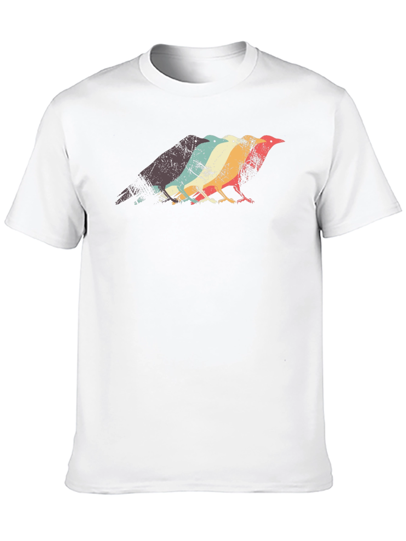 Black Retro Crow T-Shirt - Vintage Bird Graphic Tee view 10