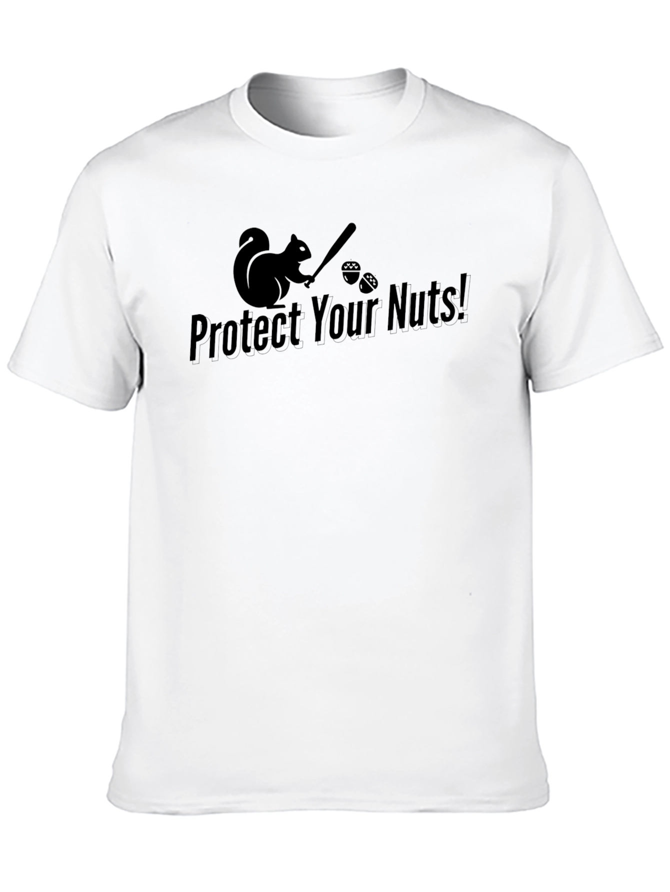 Black Protect Your Nuts! Squirrel Graphic Tee view 10
