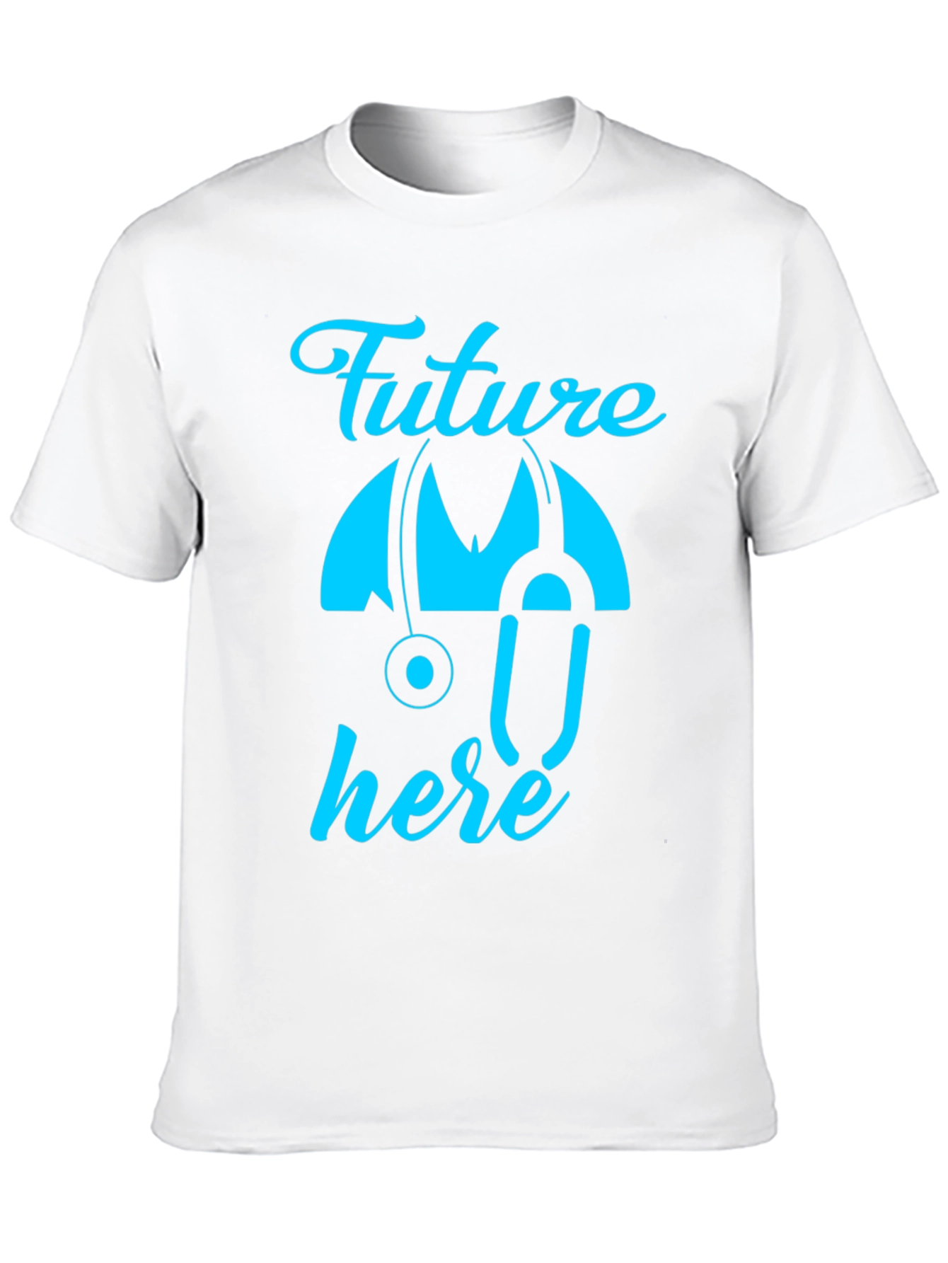 Black Future Doctor Here T-Shirt - Black view 10