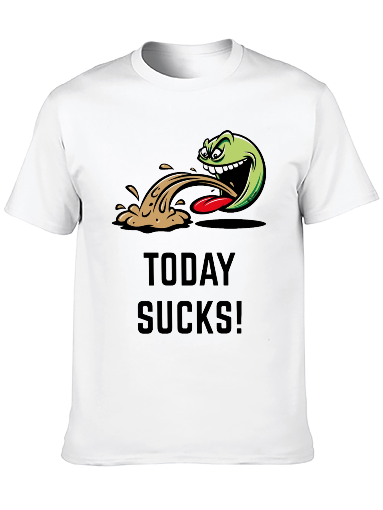 Black Today Sucks Graphic Tee - Black Cotton Blend T-Shirt view 10