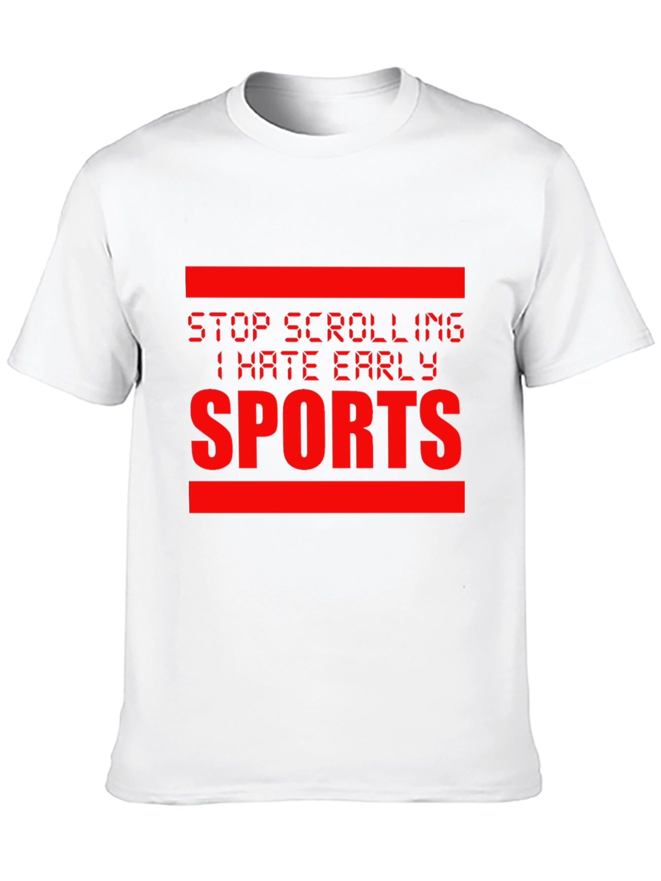 Black Stop Scrolling I Hate Early Sports Graphic Tee view 10