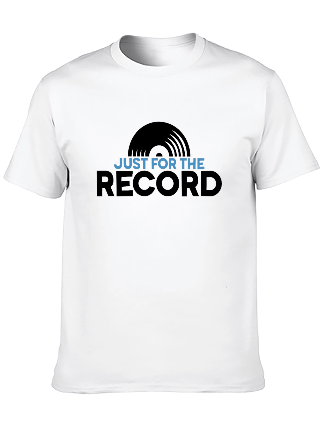 Black Just For The Record Graphic Tee - Black Cotton T-Shirt view 10