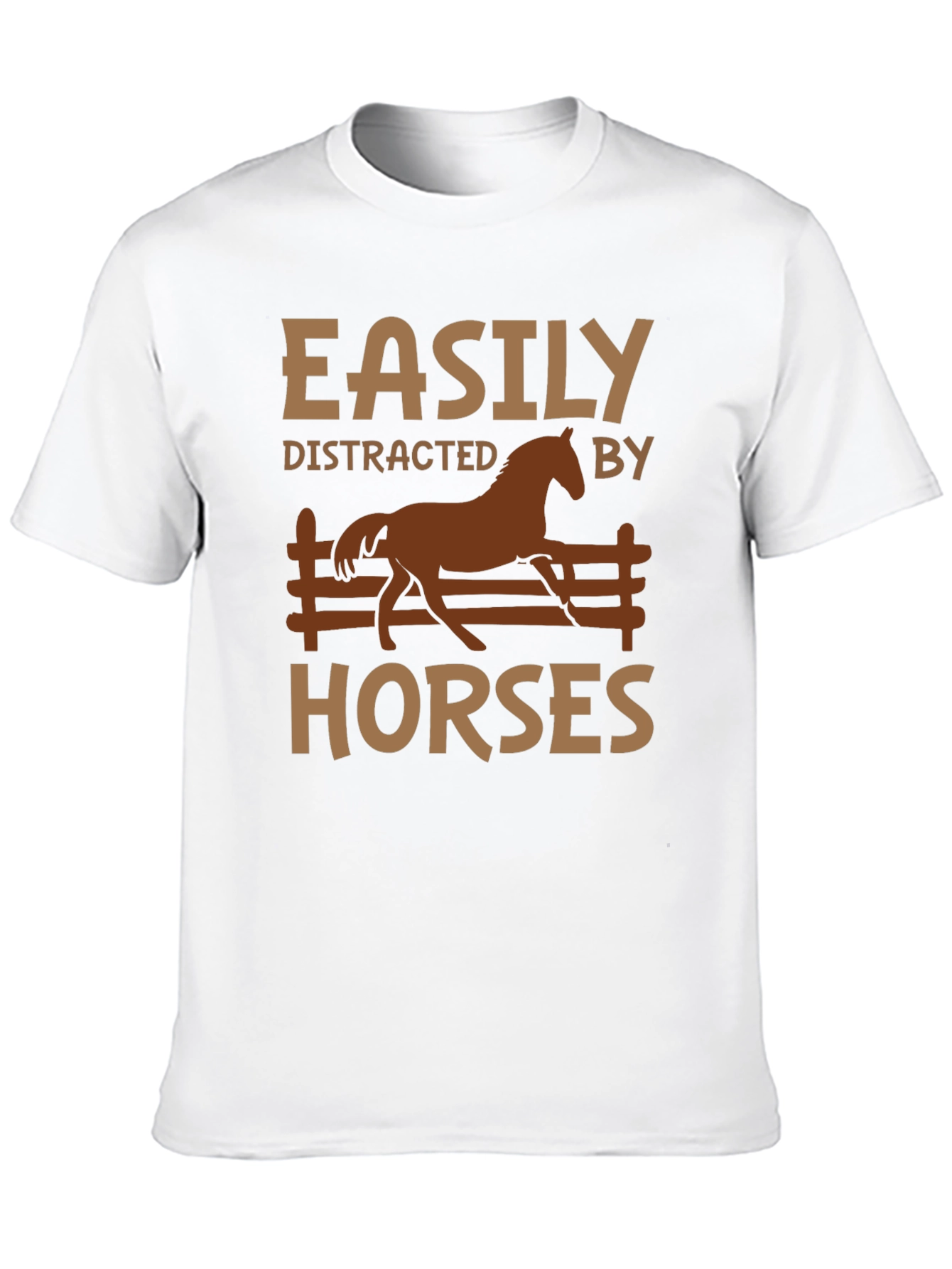 Black Easily Distracted By Horses Graphic T-Shirt view 10