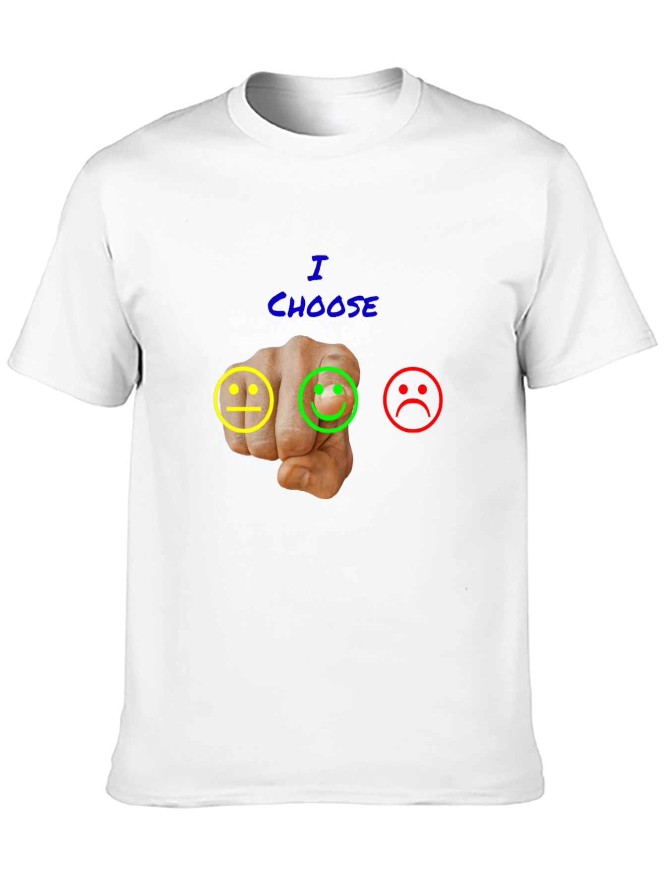 Black Choose Happy Graphic T-Shirt - Black Casual Tee view 10