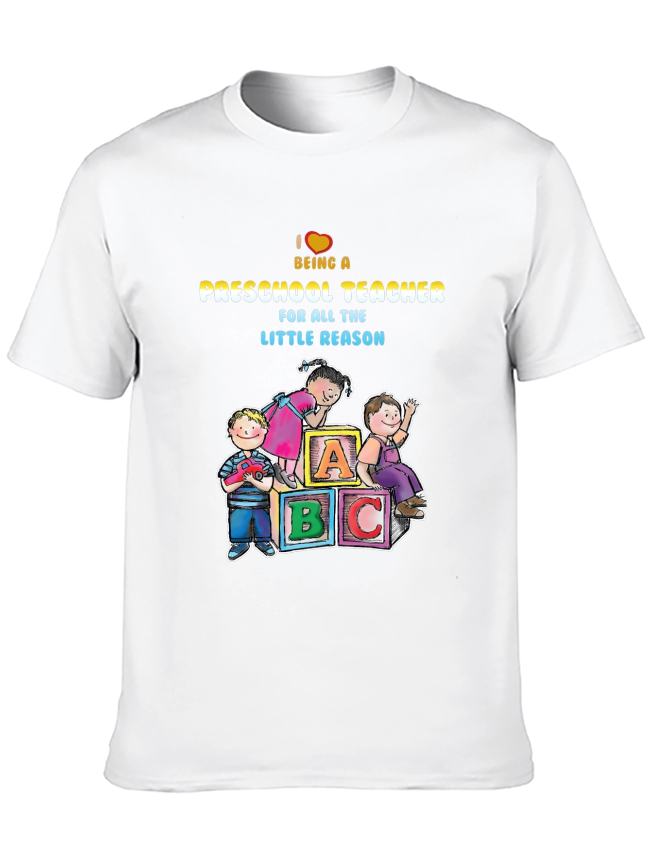 Black Preschool Teacher Graphic Tee view 10