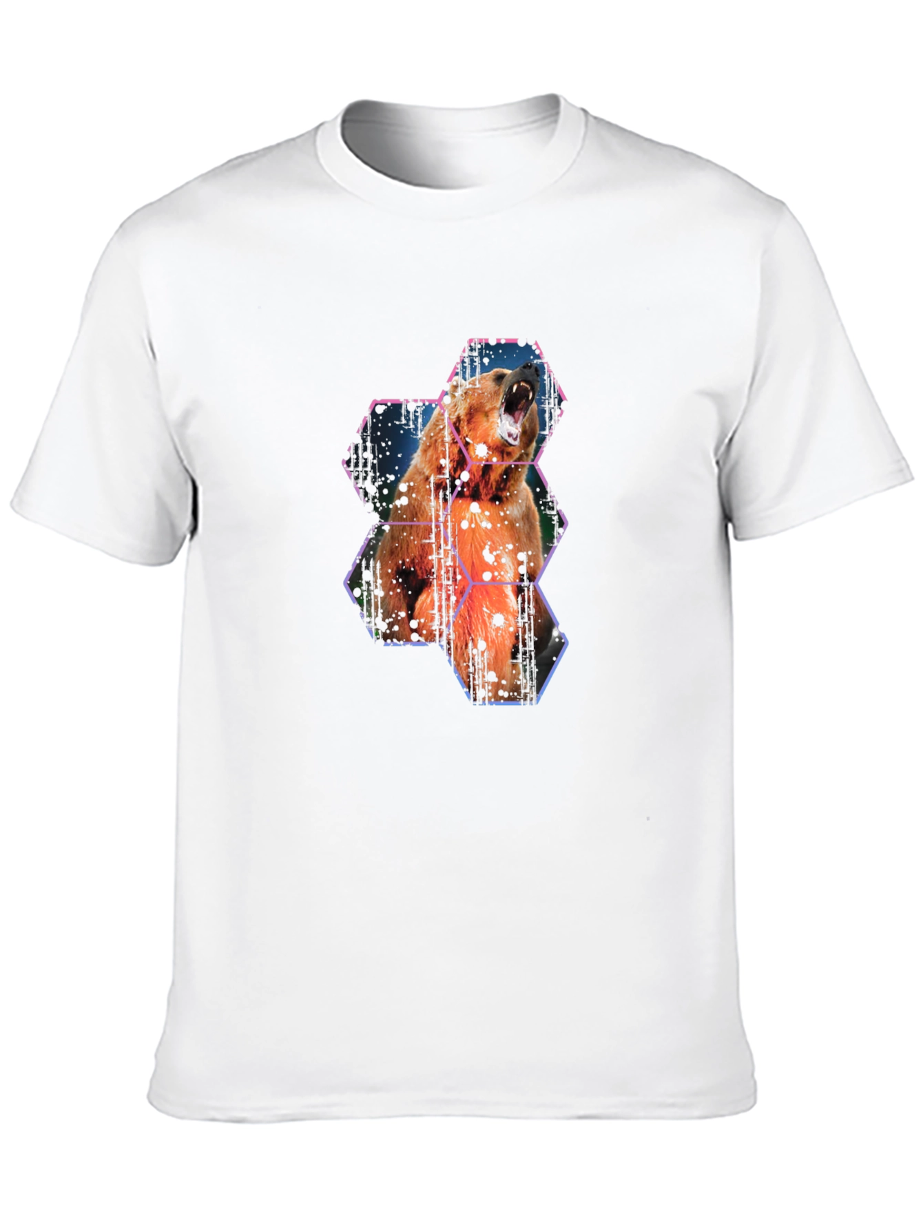 Black Bear Graphic Tee - Black Casual T-Shirt view 10