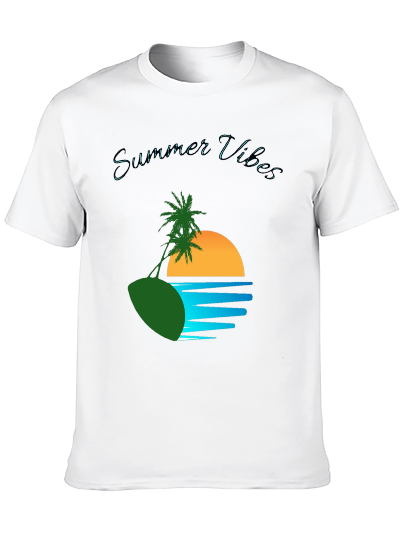 Black Summer Vibes Graphic T-Shirt view 10